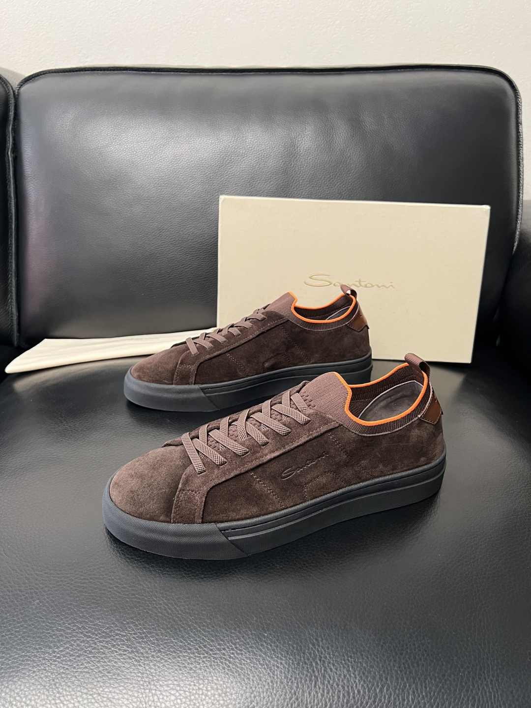 ⚠️只换码不退⚠️ Santoni 高品质 圣东尼 顶级工艺品 专柜新品同步，鞋面意大利进口牛皮拼布面料