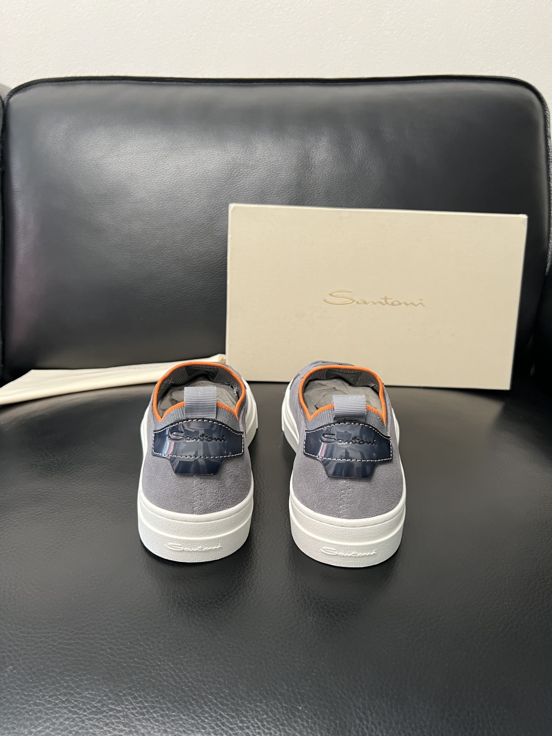 ⚠️只换码不退⚠️ Santoni 高品质 圣东尼 顶级工艺品 专柜新品同步，鞋面意大利进口牛皮拼布面料