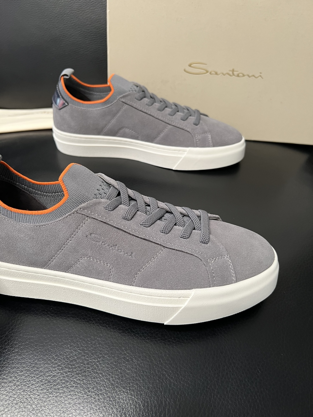 ⚠️只换码不退⚠️ Santoni 高品质 圣东尼 顶级工艺品 专柜新品同步，鞋面意大利进口牛皮拼布面料