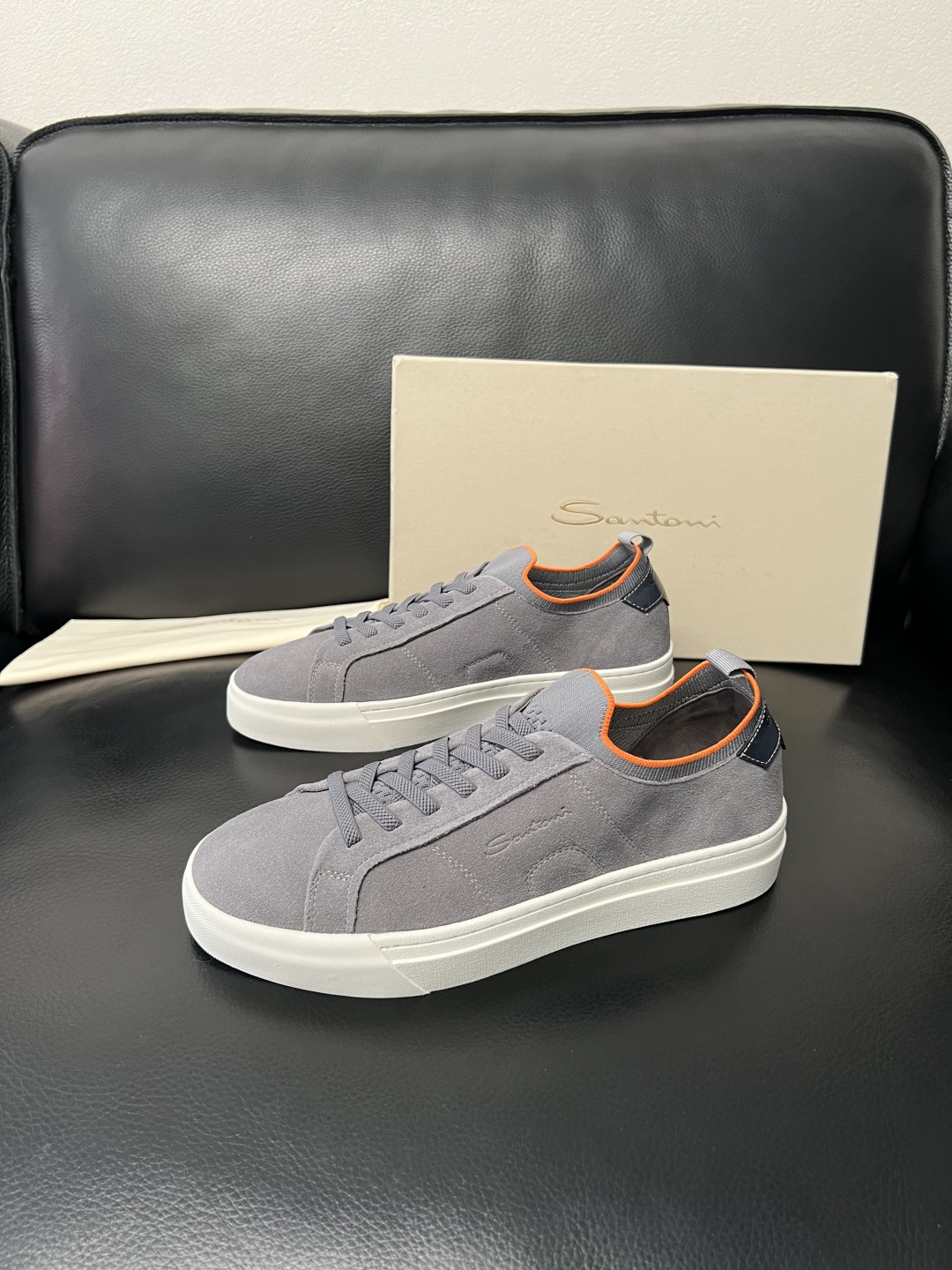 ⚠️只换码不退⚠️ Santoni 高品质 圣东尼 顶级工艺品 专柜新品同步，鞋面意大利进口牛皮拼布面料