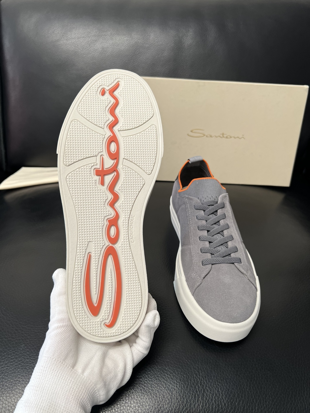 ⚠️只换码不退⚠️ Santoni 高品质 圣东尼 顶级工艺品 专柜新品同步，鞋面意大利进口牛皮拼布面料