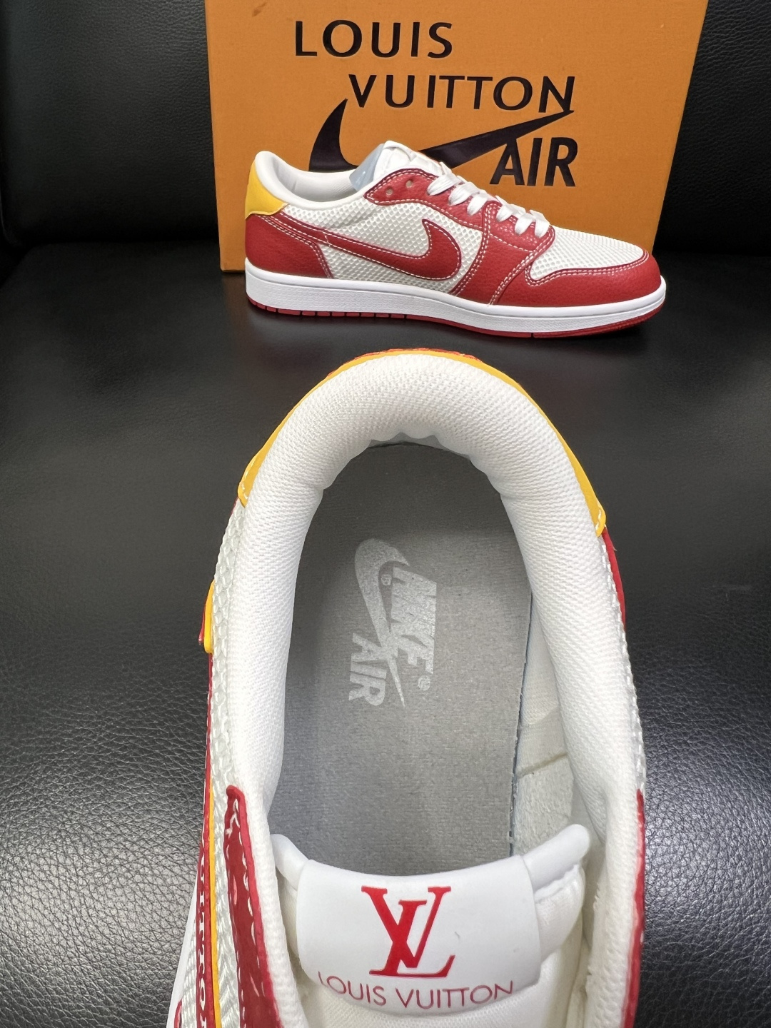 Lv联名nike 高品质 顶级工艺品 路易威登联名，专柜同步，鞋面意大利进口，高品质拼接缤纷色彩复杂工艺