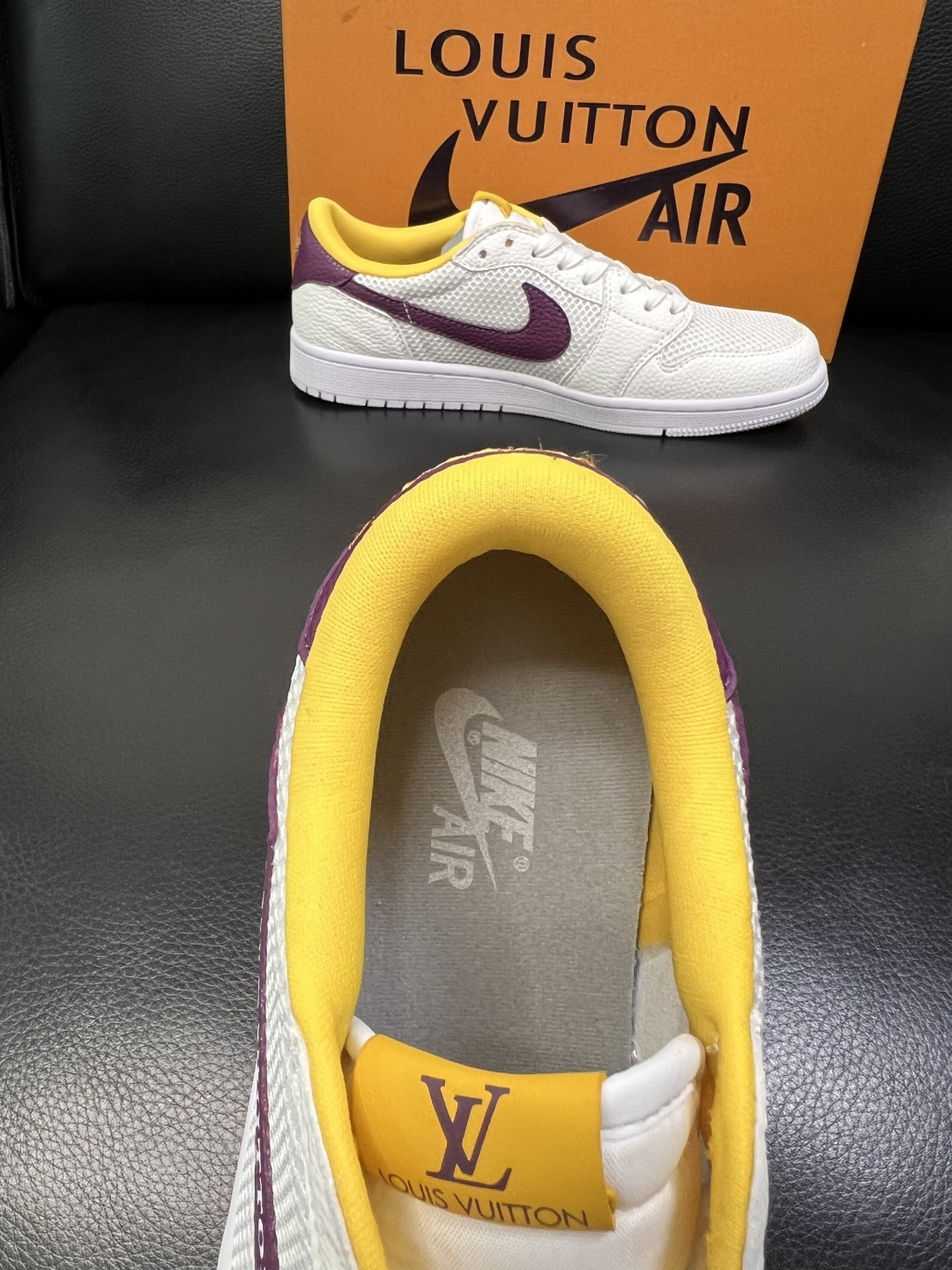 Lv联名nike 高品质 顶级工艺品 路易威登联名，专柜同步，鞋面意大利进口，高品质拼接缤纷色彩复杂工艺