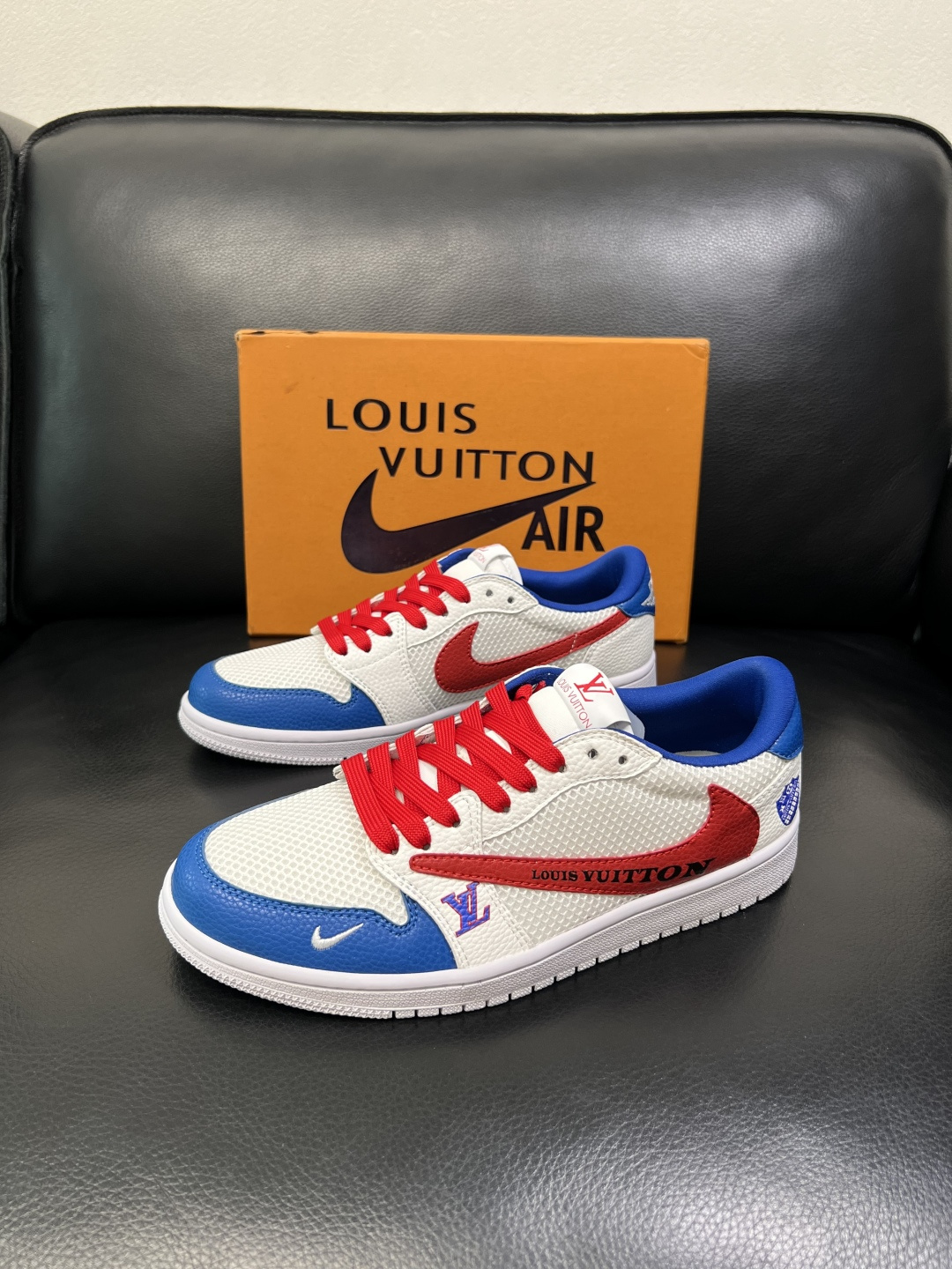 Lv联名nike 高品质 顶级工艺品 路易威登联名，专柜同步，鞋面意大利进口，高品质拼接缤纷色彩复杂工艺