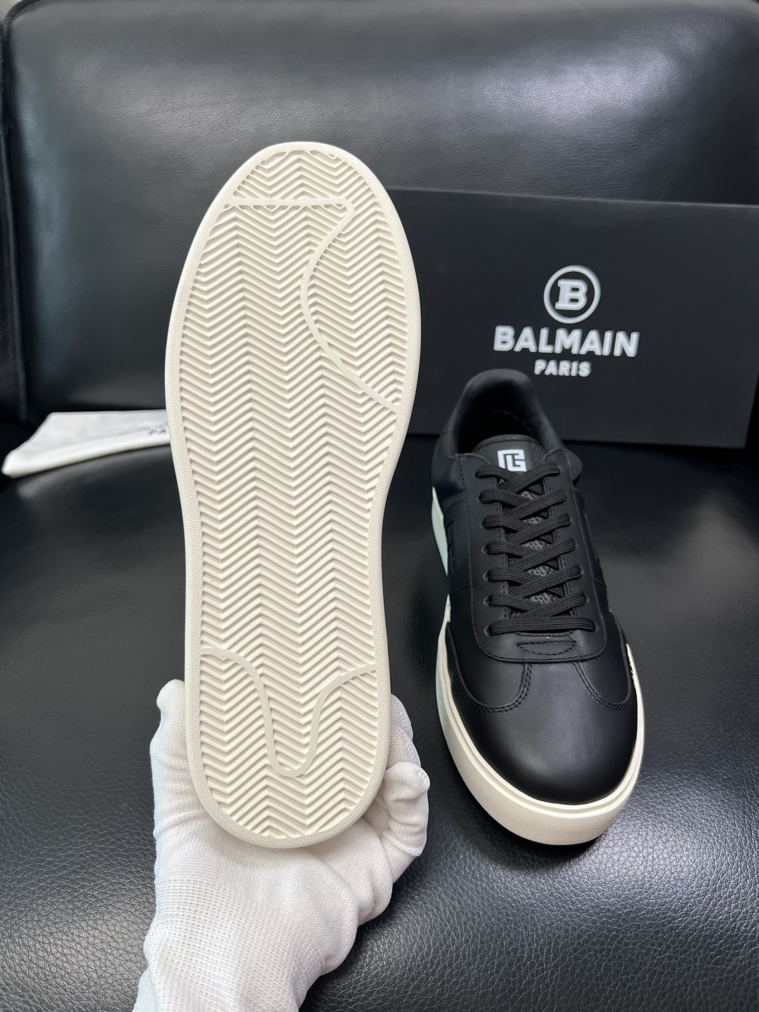 ⚠️只换码不退⚠️ BALMAIN 高品质 巴尔曼 顶级工艺品 专柜新品同步，鞋面意大利进口牛皮拼布面料