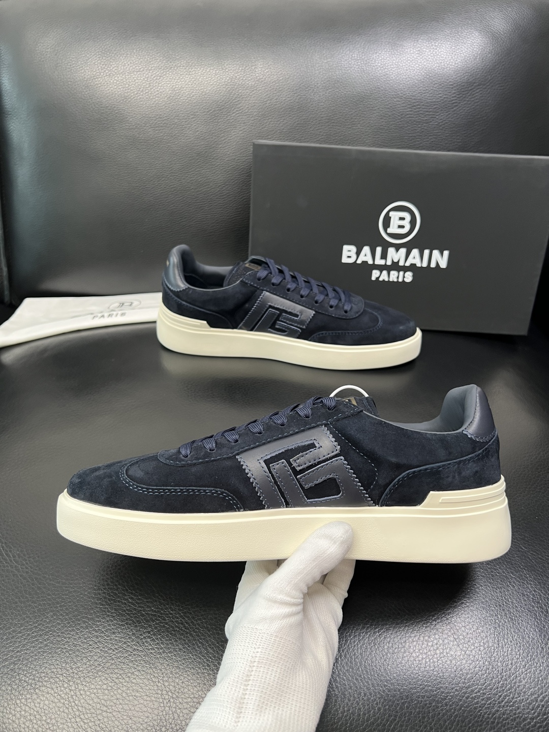 ⚠️只换码不退⚠️ BALMAIN 高品质 巴尔曼 顶级工艺品 专柜新品同步，鞋面意大利进口牛皮拼布面料