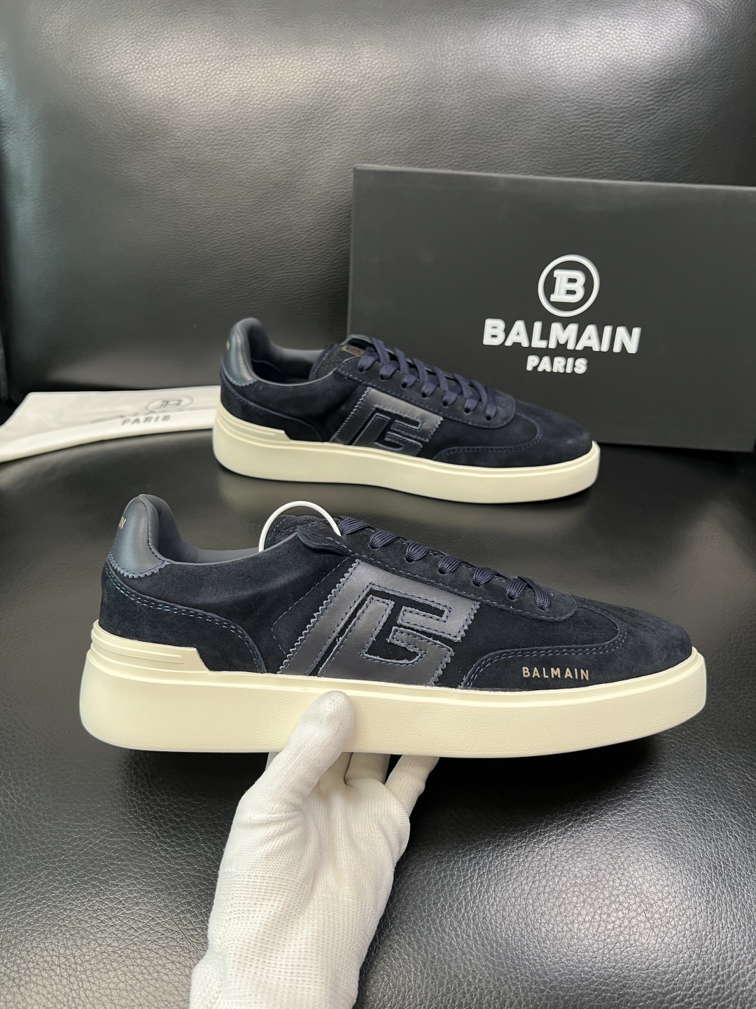 ⚠️只换码不退⚠️ BALMAIN 高品质 巴尔曼 顶级工艺品 专柜新品同步，鞋面意大利进口牛皮拼布面料