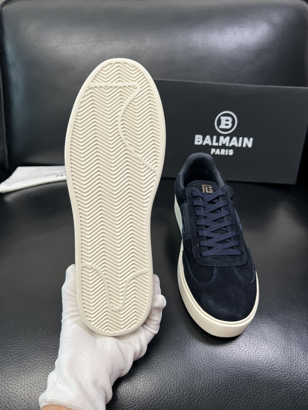 ⚠️只换码不退⚠️ BALMAIN 高品质 巴尔曼 顶级工艺品 专柜新品同步，鞋面意大利进口牛皮拼布面料