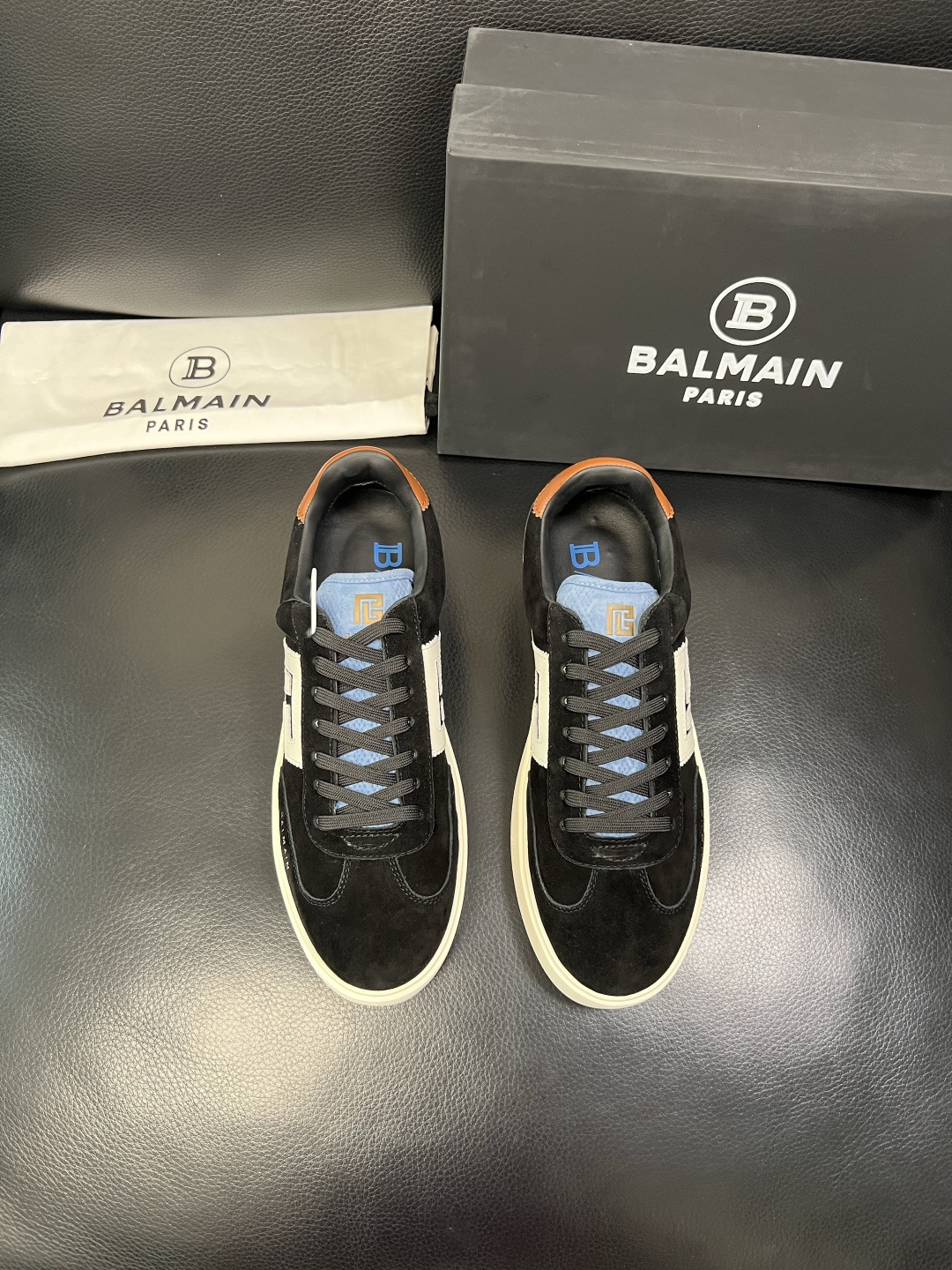 ⚠️只换码不退⚠️ BALMAIN 高品质 巴尔曼 顶级工艺品 专柜新品同步，鞋面意大利进口牛皮拼布面料