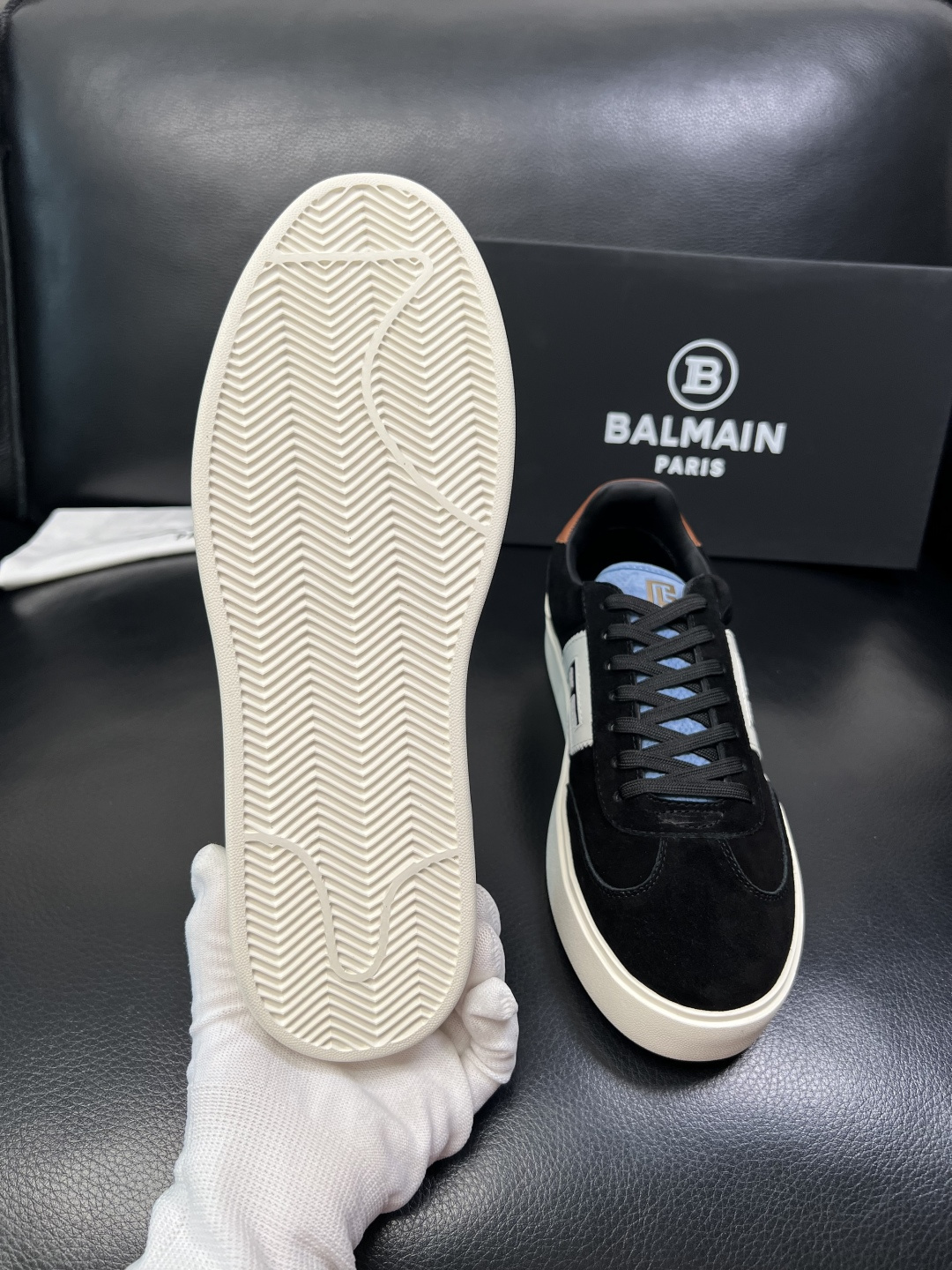 ⚠️只换码不退⚠️ BALMAIN 高品质 巴尔曼 顶级工艺品 专柜新品同步，鞋面意大利进口牛皮拼布面料