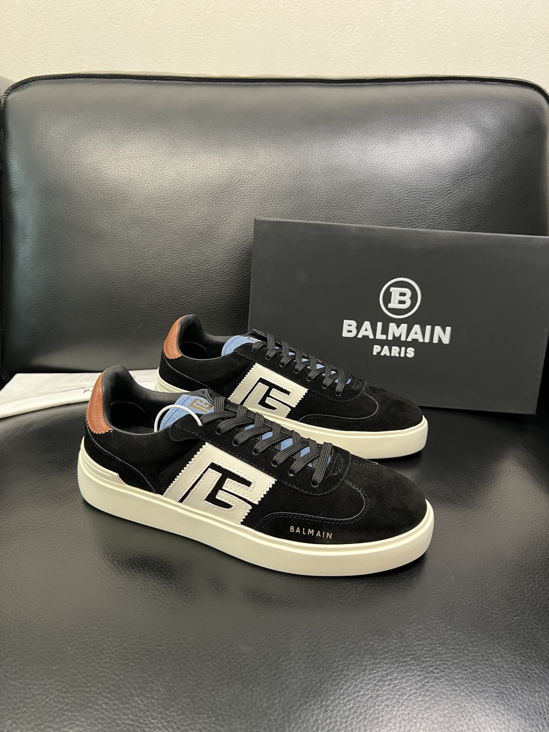 ⚠️只换码不退⚠️ BALMAIN 高品质 巴尔曼 顶级工艺品 专柜新品同步，鞋面意大利进口牛皮拼布面料
