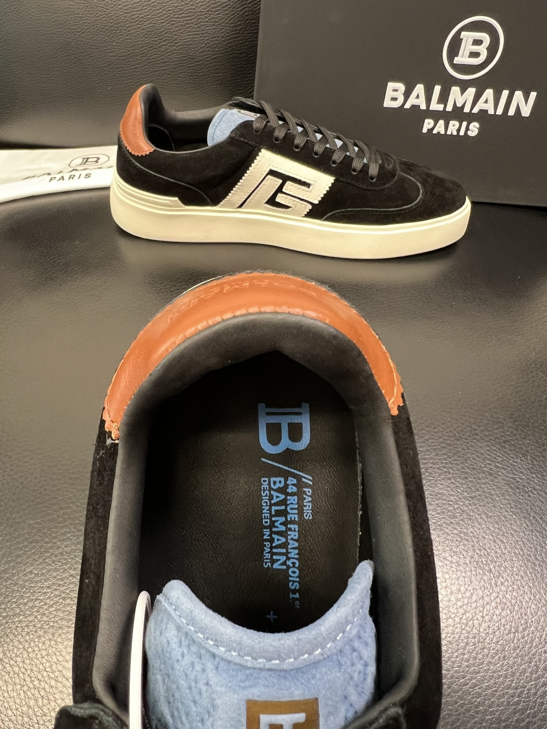 ⚠️只换码不退⚠️ BALMAIN 高品质 巴尔曼 顶级工艺品 专柜新品同步，鞋面意大利进口牛皮拼布面料