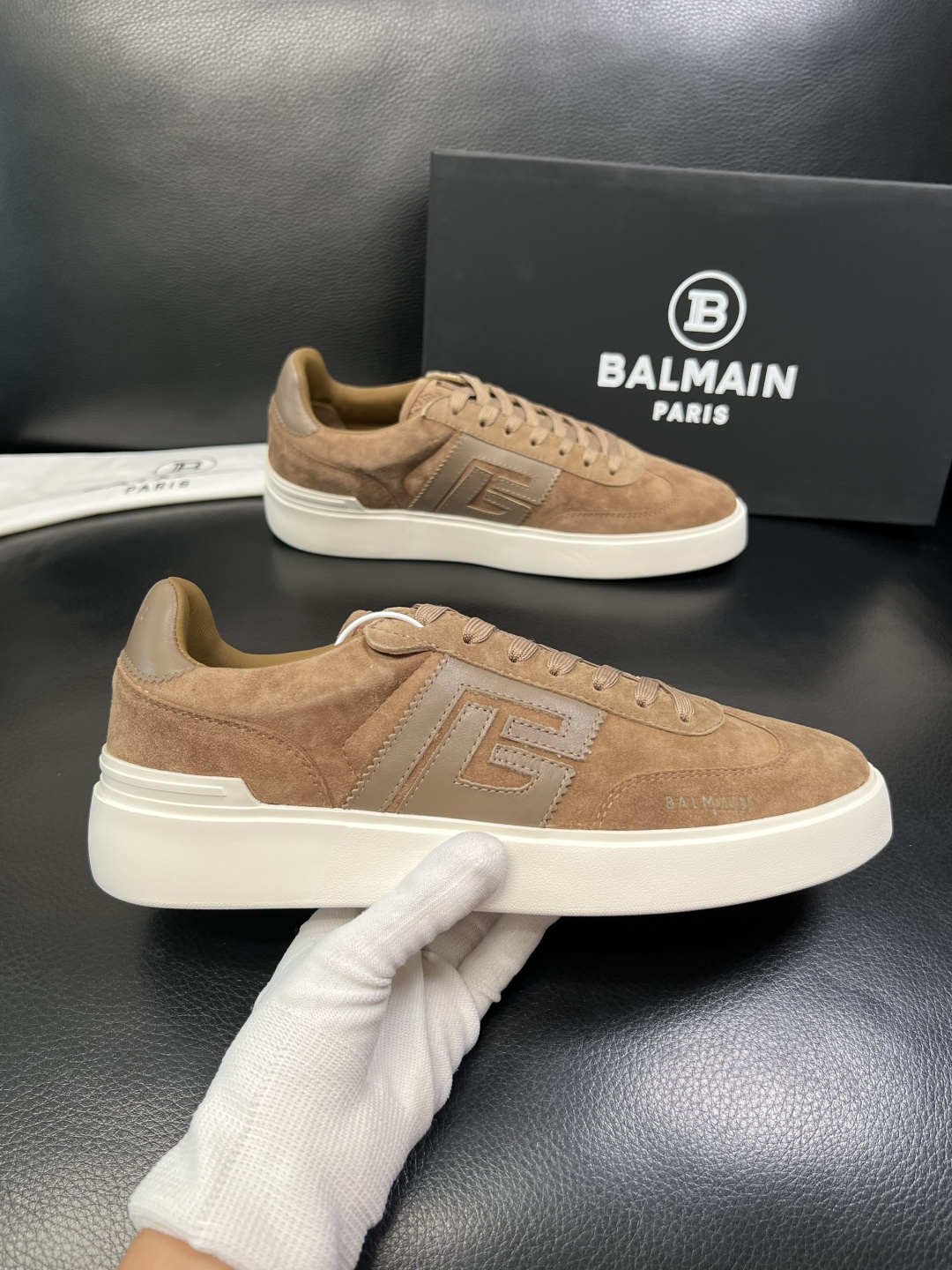 ⚠️只换码不退⚠️ BALMAIN 高品质 巴尔曼 顶级工艺品 专柜新品同步，鞋面意大利进口牛皮拼布面料