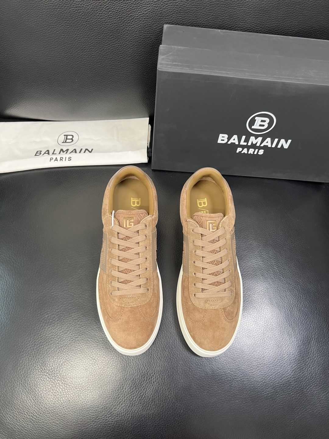 ⚠️只换码不退⚠️ BALMAIN 高品质 巴尔曼 顶级工艺品 专柜新品同步，鞋面意大利进口牛皮拼布面料