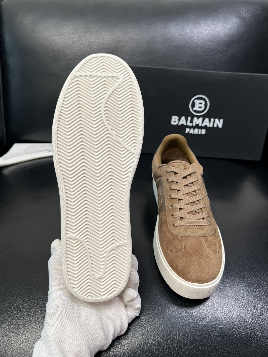 ⚠️只换码不退⚠️ BALMAIN 高品质 巴尔曼 顶级工艺品 专柜新品同步，鞋面意大利进口牛皮拼布面料