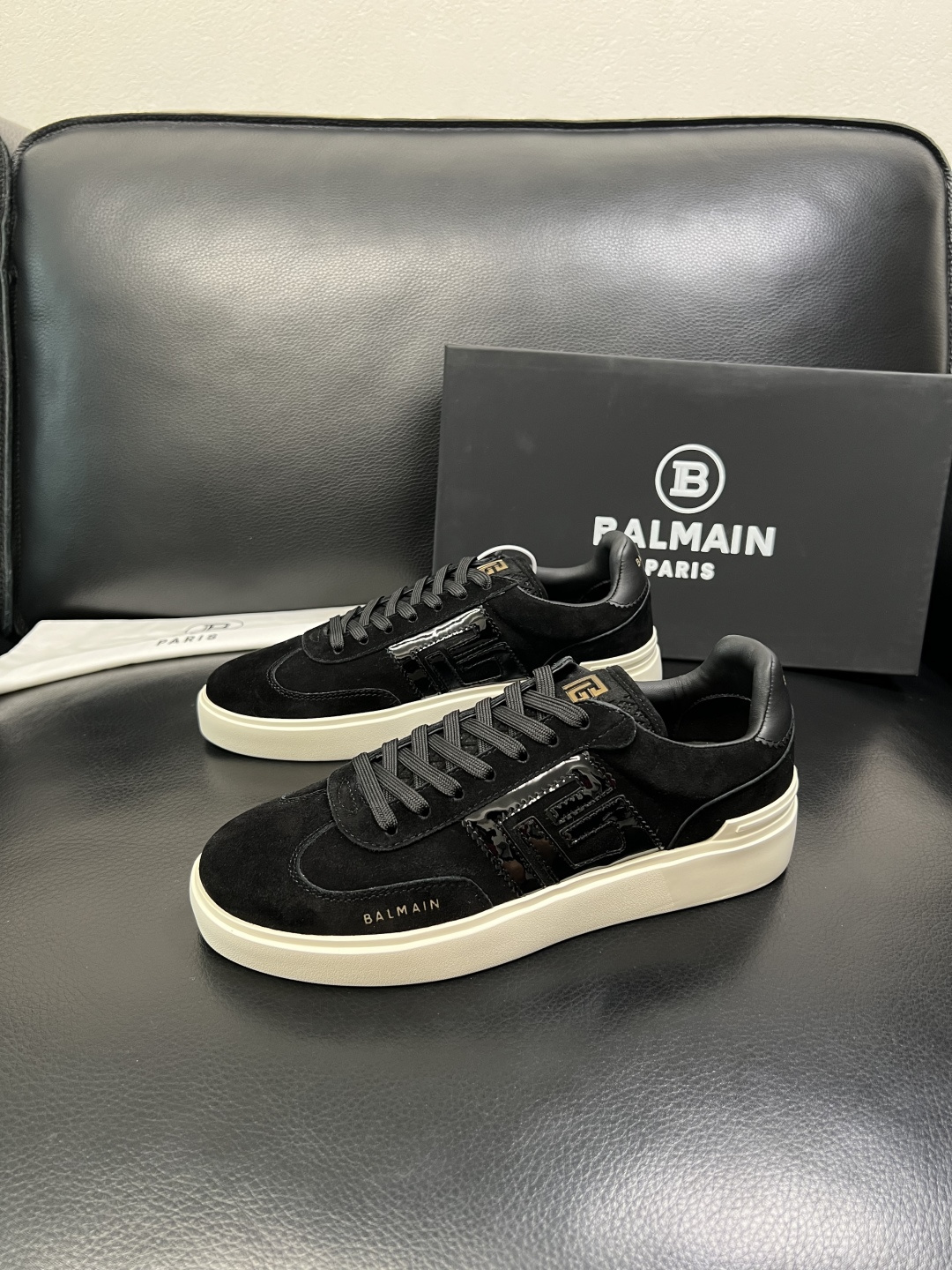 ⚠️只换码不退⚠️ BALMAIN 高品质 巴尔曼 顶级工艺品 专柜新品同步，鞋面意大利进口牛皮拼布面料