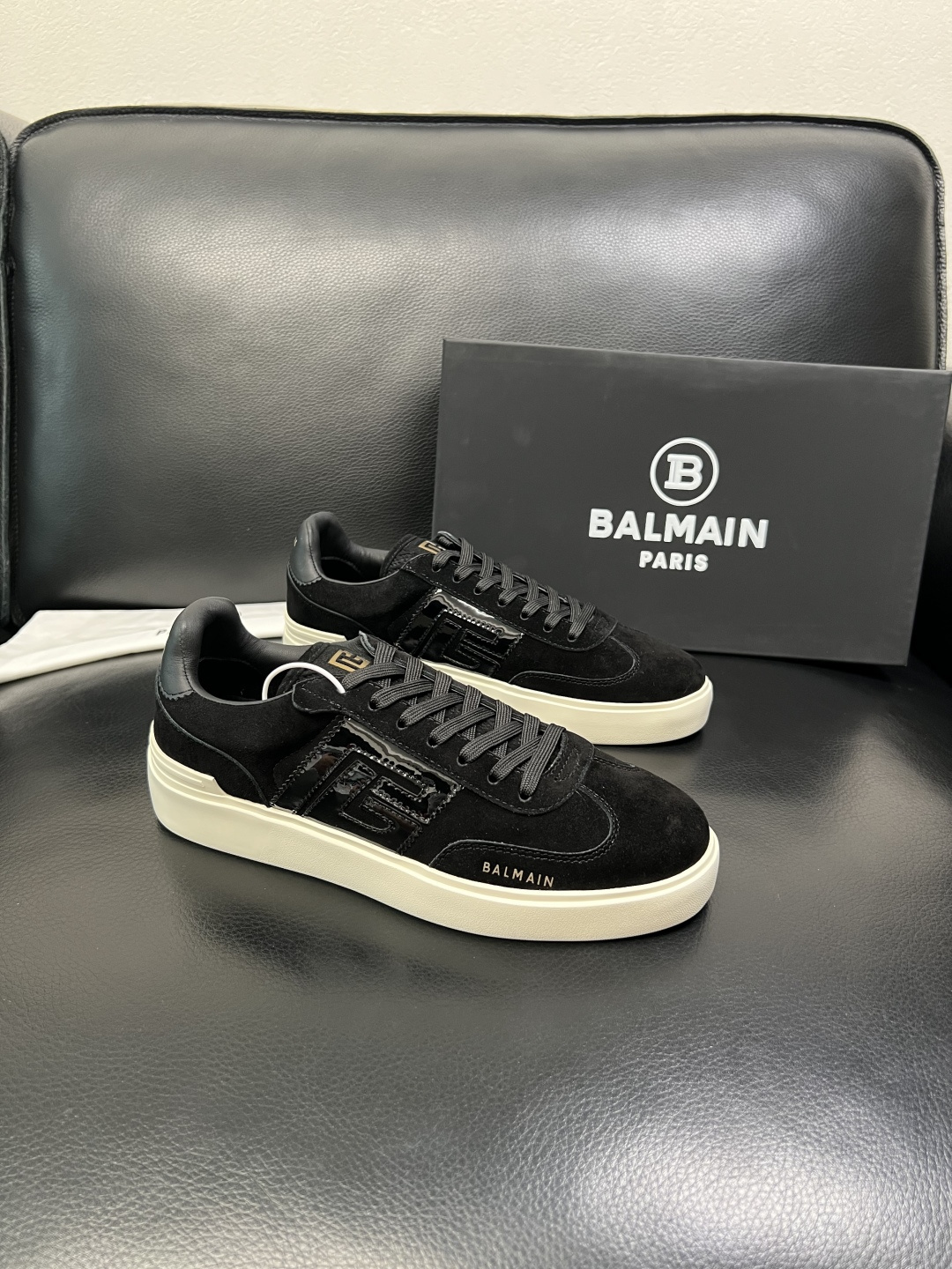 ⚠️只换码不退⚠️ BALMAIN 高品质 巴尔曼 顶级工艺品 专柜新品同步，鞋面意大利进口牛皮拼布面料