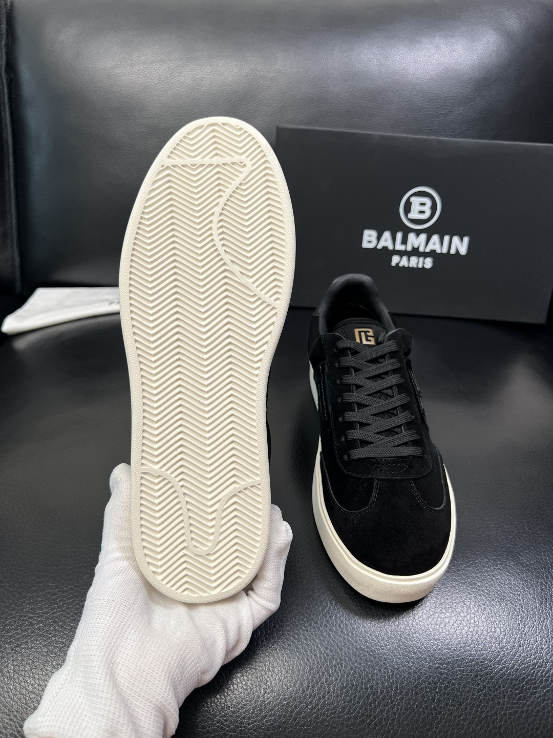⚠️只换码不退⚠️ BALMAIN 高品质 巴尔曼 顶级工艺品 专柜新品同步，鞋面意大利进口牛皮拼布面料