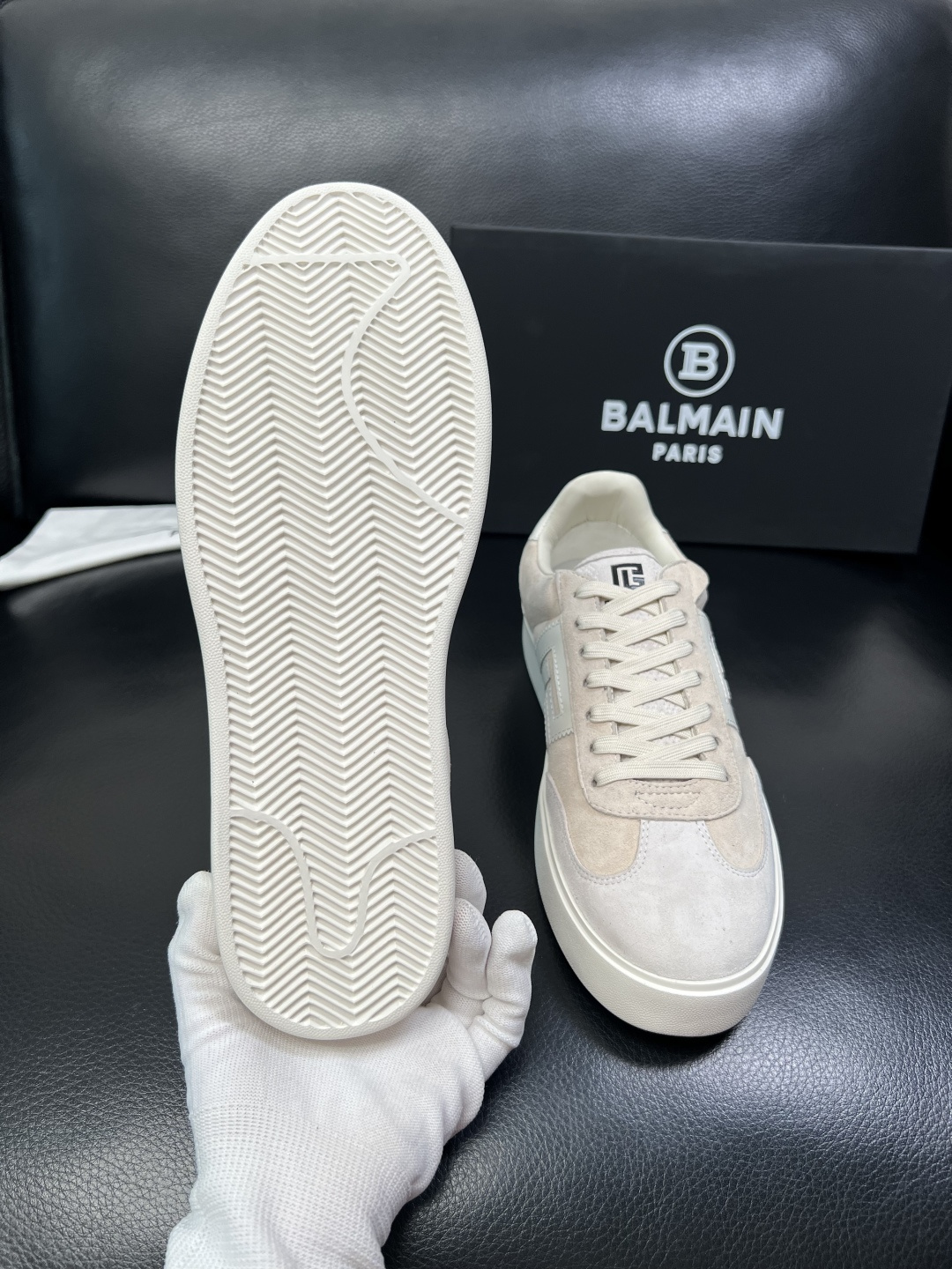 ⚠️只换码不退⚠️ BALMAIN 高品质 巴尔曼 顶级工艺品 专柜新品同步，鞋面意大利进口牛皮拼布面料