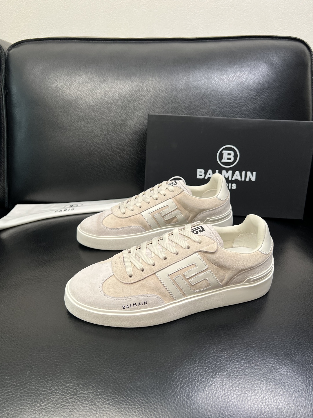 ⚠️只换码不退⚠️ BALMAIN 高品质 巴尔曼 顶级工艺品 专柜新品同步，鞋面意大利进口牛皮拼布面料