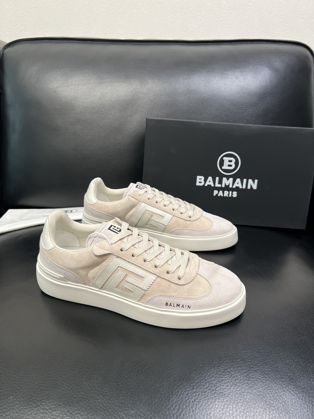 ⚠️只换码不退⚠️ BALMAIN 高品质 巴尔曼 顶级工艺品 专柜新品同步，鞋面意大利进口牛皮拼布面料