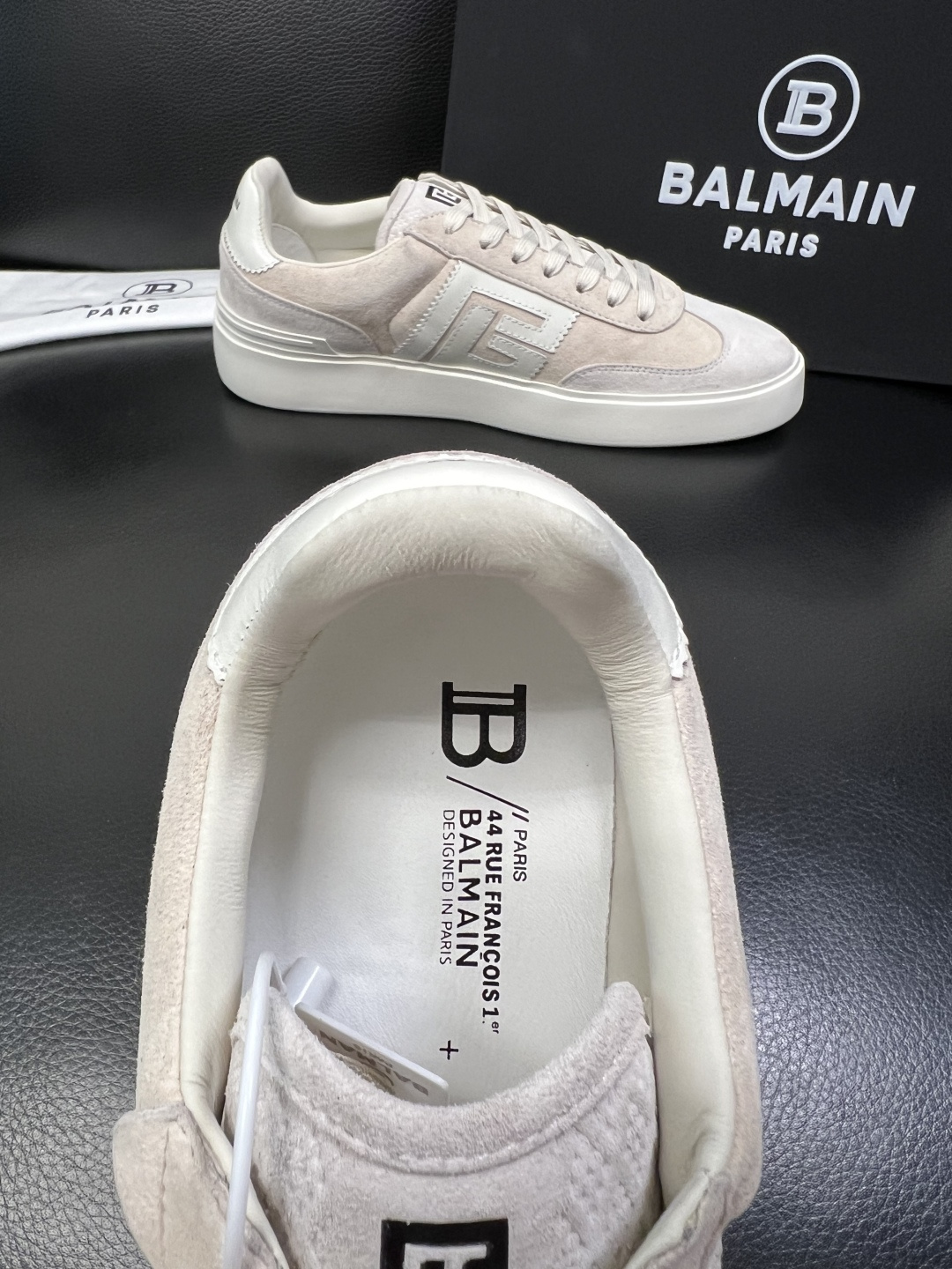⚠️只换码不退⚠️ BALMAIN 高品质 巴尔曼 顶级工艺品 专柜新品同步，鞋面意大利进口牛皮拼布面料