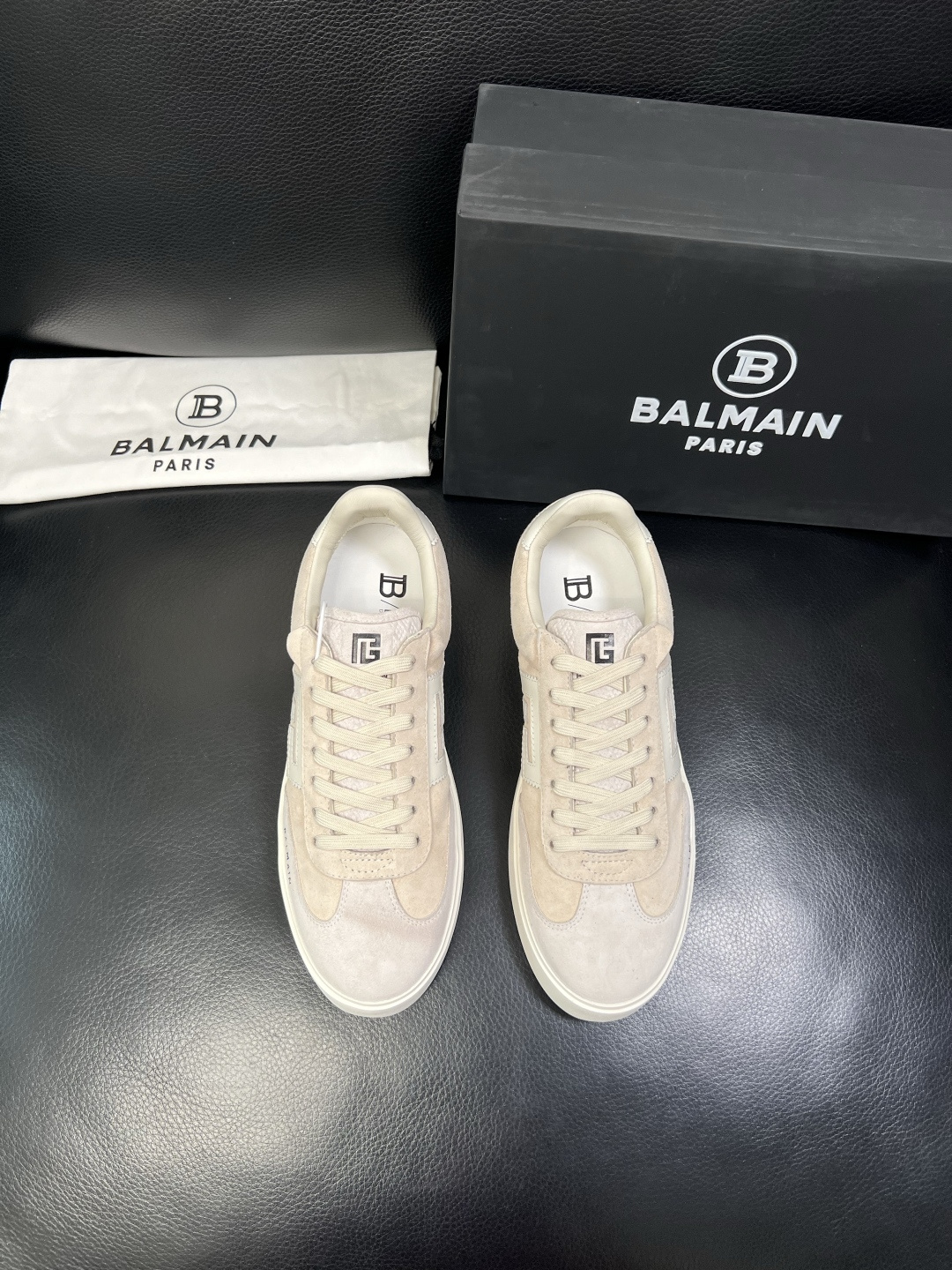 ⚠️只换码不退⚠️ BALMAIN 高品质 巴尔曼 顶级工艺品 专柜新品同步，鞋面意大利进口牛皮拼布面料
