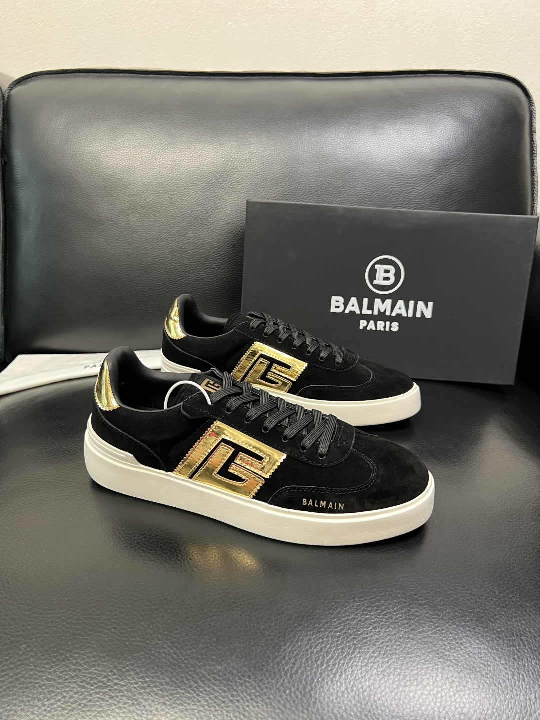 ⚠️只换码不退⚠️ BALMAIN 高品质 巴尔曼 顶级工艺品 专柜新品同步，鞋面意大利进口牛皮拼布面料
