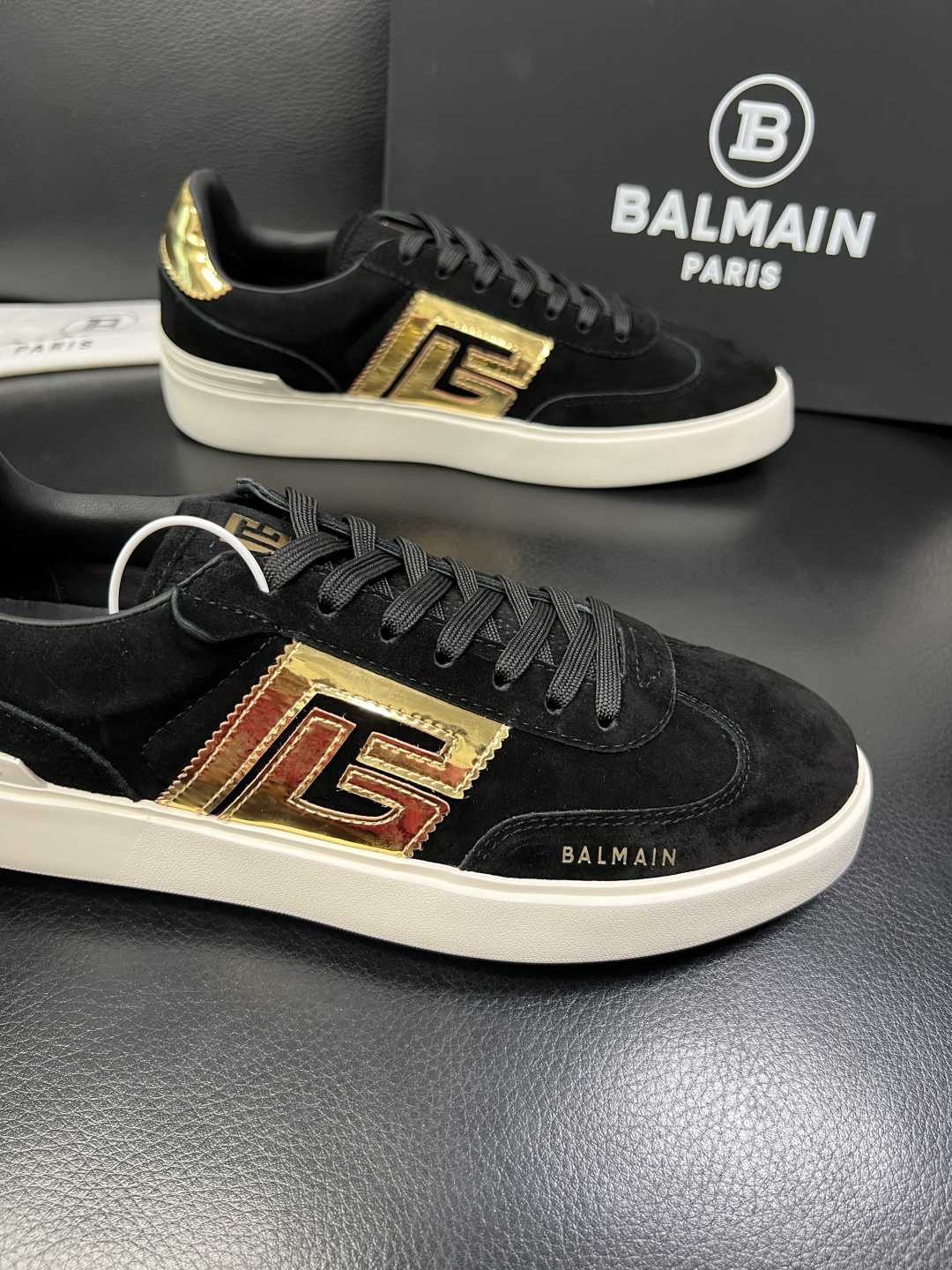 ⚠️只换码不退⚠️ BALMAIN 高品质 巴尔曼 顶级工艺品 专柜新品同步，鞋面意大利进口牛皮拼布面料