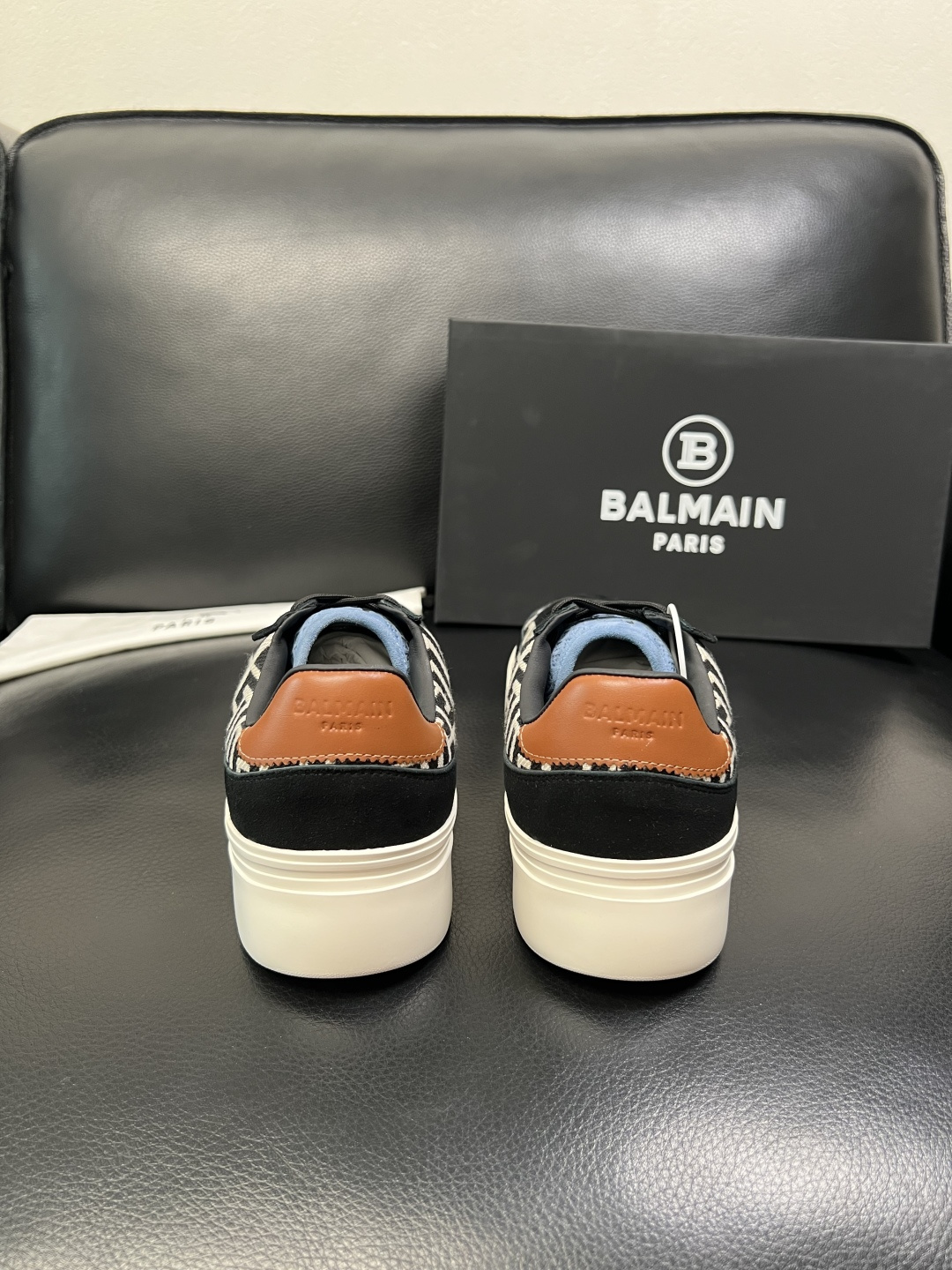 ⚠️只换码不退⚠️ BALMAIN 高品质 巴尔曼 顶级工艺品 专柜新品同步，鞋面意大利进口牛皮拼布面料