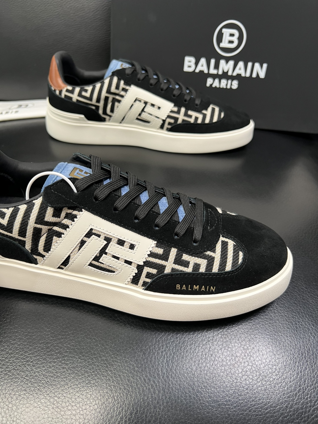 ⚠️只换码不退⚠️ BALMAIN 高品质 巴尔曼 顶级工艺品 专柜新品同步，鞋面意大利进口牛皮拼布面料