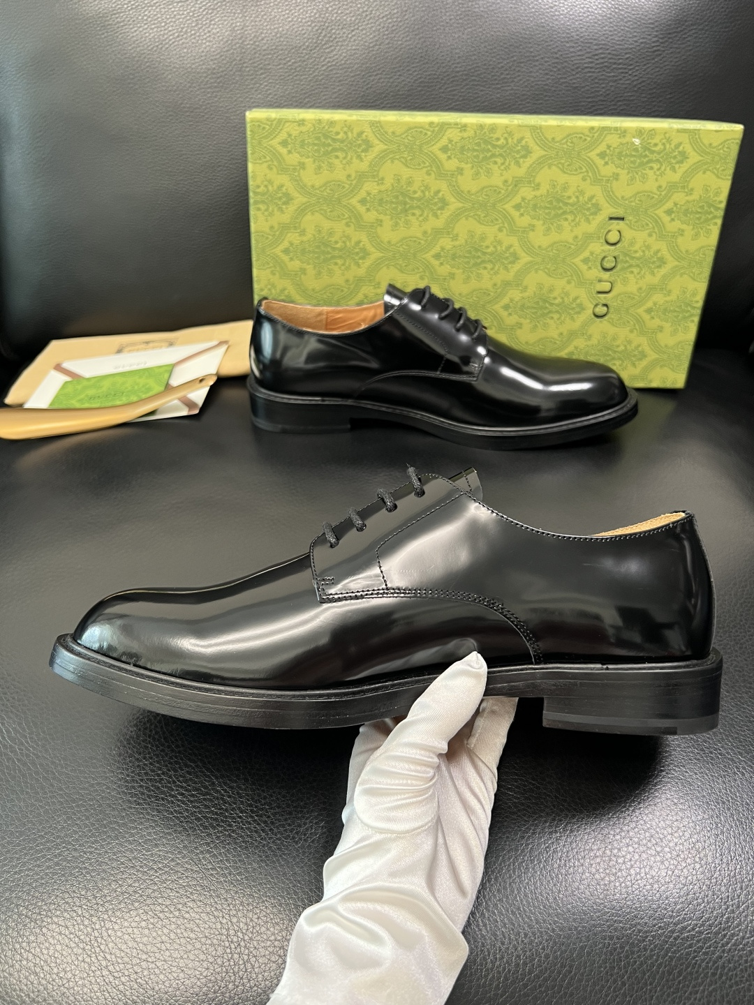 Gucci 顶级工艺品 古奇 皮鞋系列专柜同步 原厂配置，意大利进口原版牛皮，进口水染牛里 ，鞋底：原厂