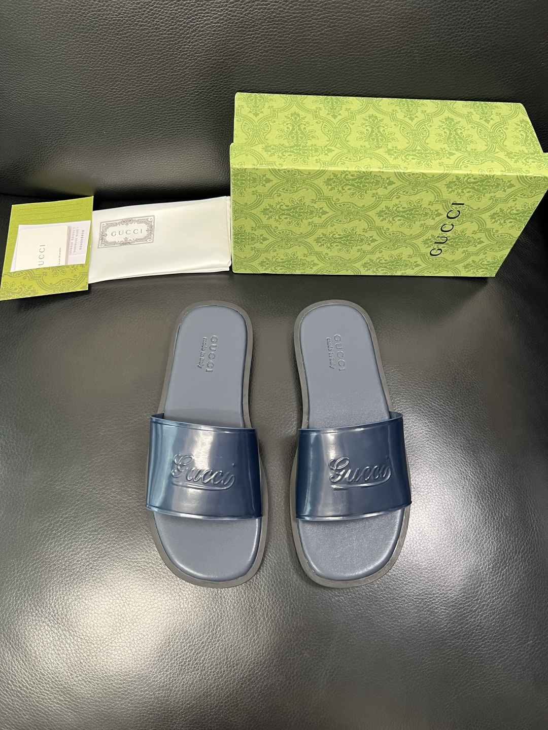 Gucci 高品质 顶级工艺品 古奇 拖鞋专柜新款原厂配置，意大利进口牛皮面料，进口牛皮内里垫，透气舒适