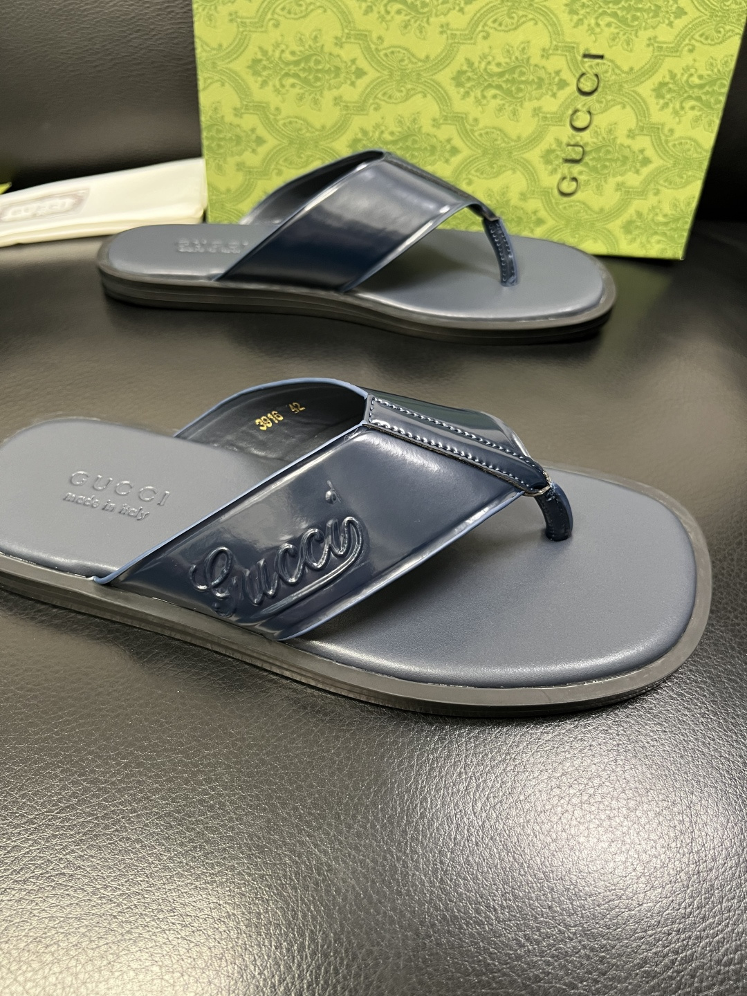 Gucci 高品质 顶级工艺品 古奇 拖鞋专柜新款原厂配置，意大利进口牛皮面料，进口牛皮内里垫，透气舒适