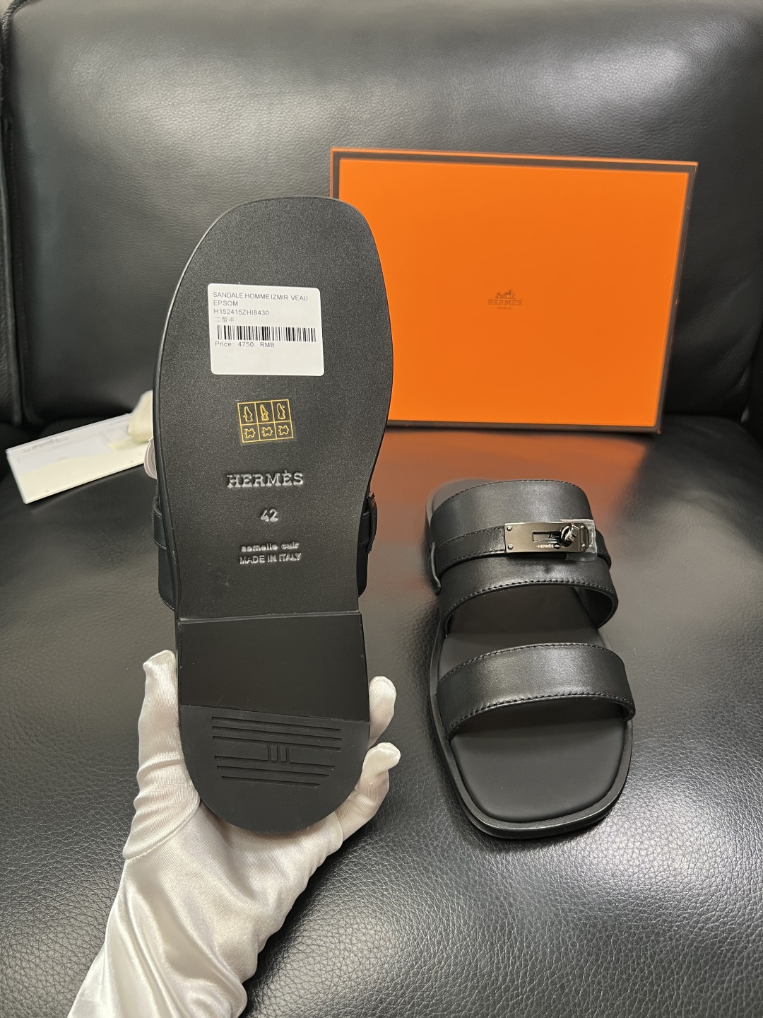 Hermes 高品质 顶级工艺品 爱马仕 拖鞋专柜同步发售原厂配置，意大利进口原版牛皮面料，高品质拼接工
