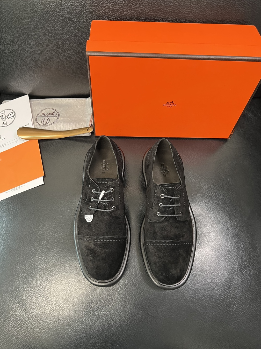 Hermes 高品质 顶级工艺品 爱马仕 皮鞋专柜同步发售原厂配置，意大利进口原版牛皮面料，高品质拼接工