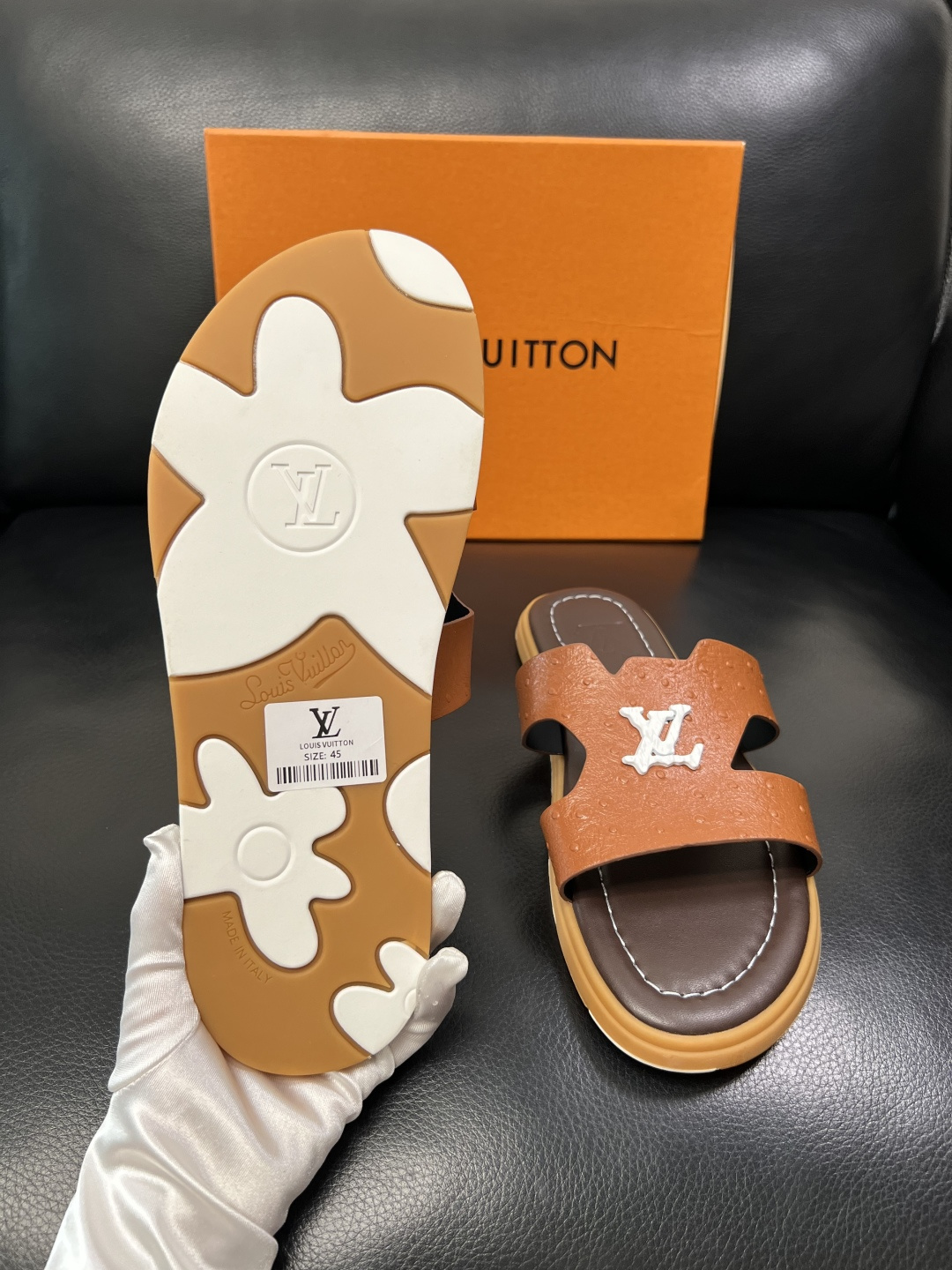 Lv 高品质 顶级工艺品 路易威登，拖鞋 专柜同步原厂配置，鞋面意大利进口，高品质拼接缤纷色彩复杂工艺品