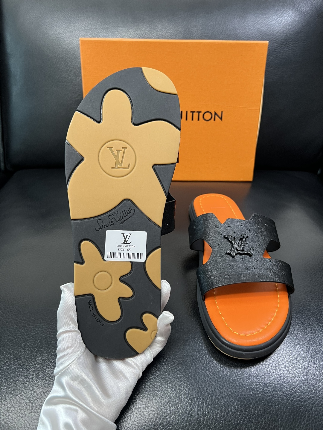 Lv 高品质 顶级工艺品 路易威登，拖鞋 专柜同步原厂配置，鞋面意大利进口，高品质拼接缤纷色彩复杂工艺品