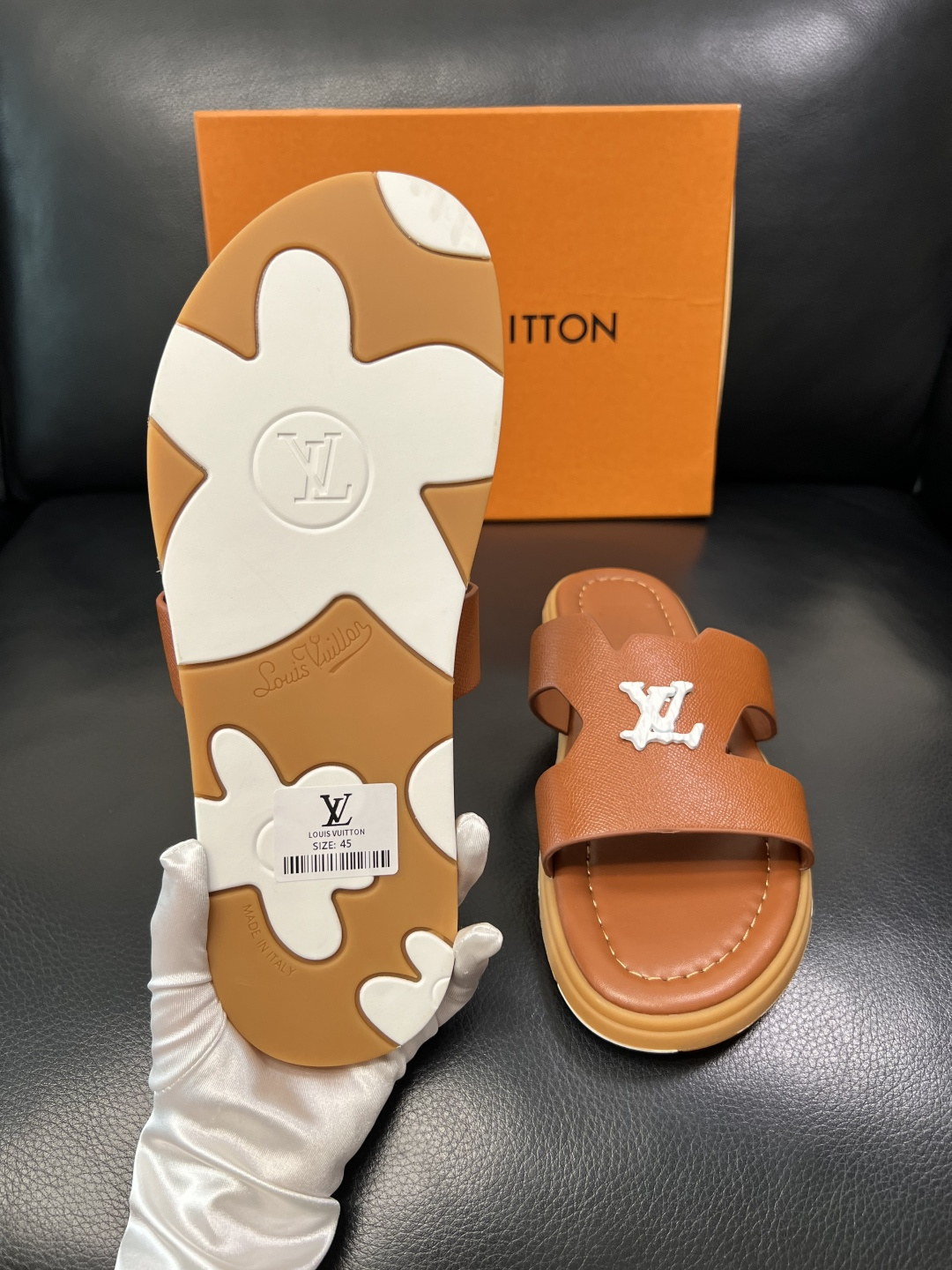 Lv 高品质 顶级工艺品 路易威登，拖鞋 专柜同步原厂配置，鞋面意大利进口，高品质拼接缤纷色彩复杂工艺品