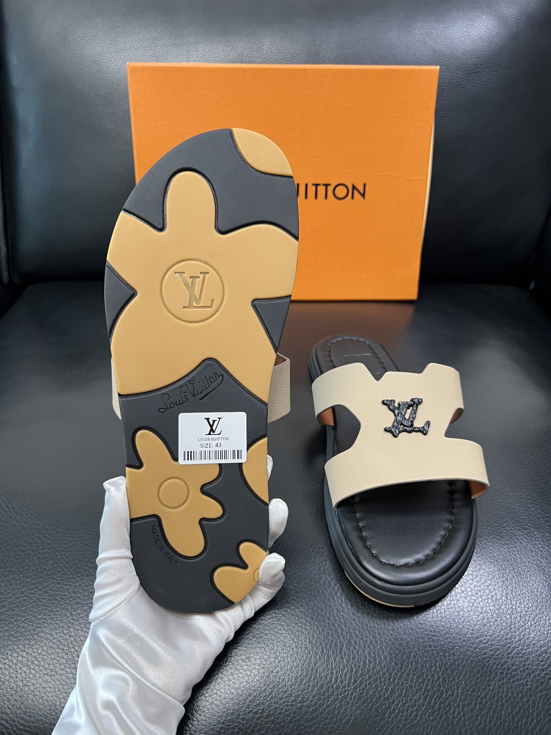 Lv 高品质 顶级工艺品 路易威登，拖鞋 专柜同步原厂配置，鞋面意大利进口，高品质拼接缤纷色彩复杂工艺品