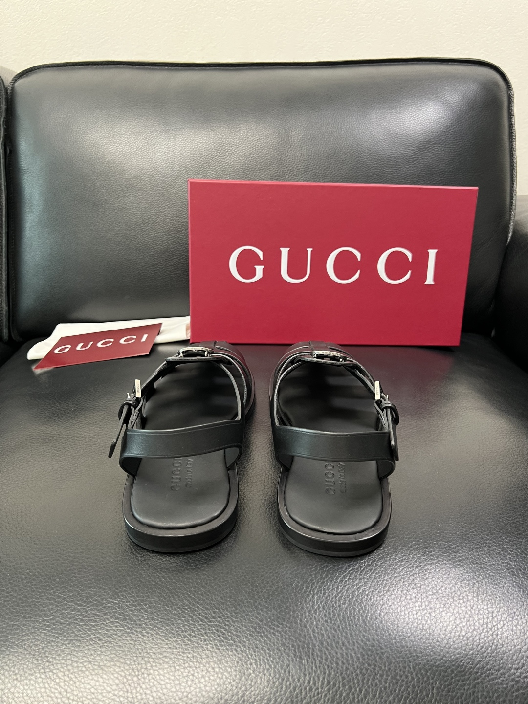 Gucci 高品质 顶级工艺品 古奇 拖鞋专柜新款原厂配置，意大利进口牛皮面料，进口牛皮内里垫，透气舒适