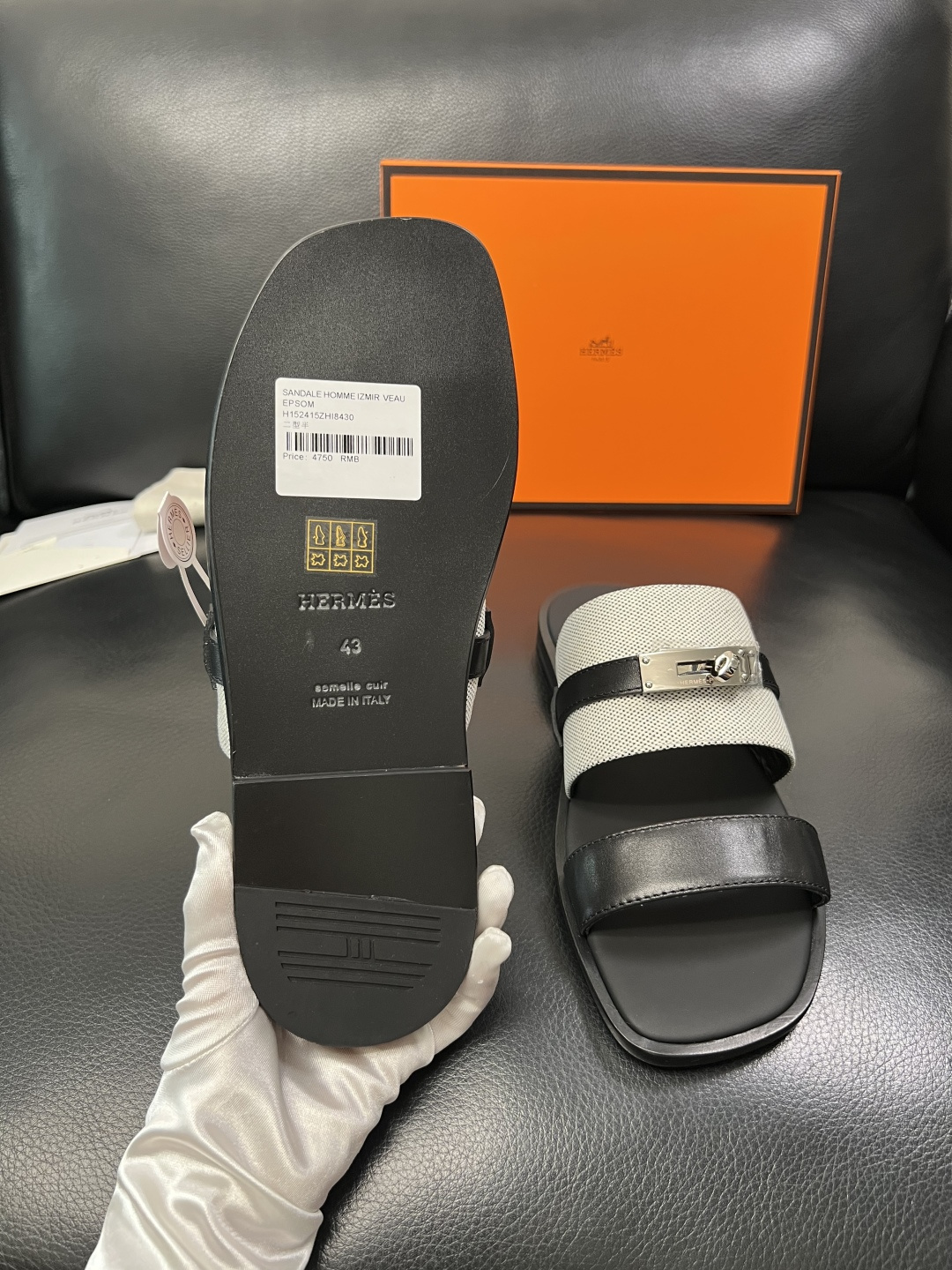 Hermes 高品质 顶级工艺品 爱马仕 拖鞋专柜同步发售原厂配置，意大利进口原版牛皮面料，高品质拼接工