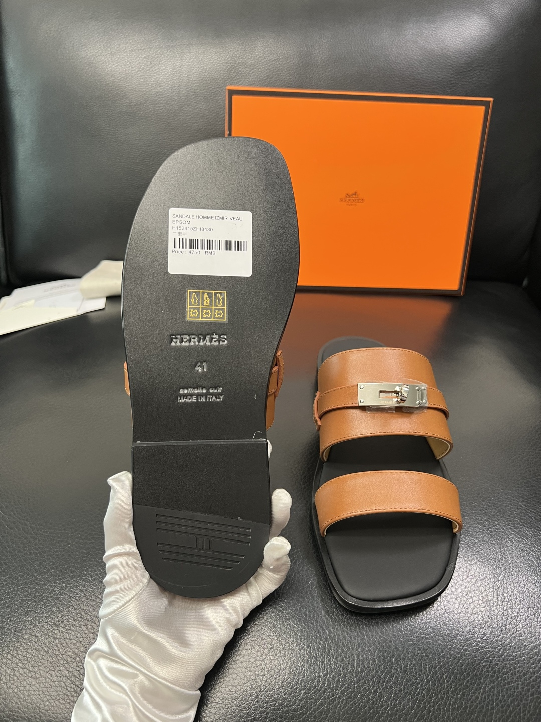 Hermes 高品质 顶级工艺品 爱马仕 拖鞋专柜同步发售原厂配置，意大利进口原版牛皮面料，高品质拼接工