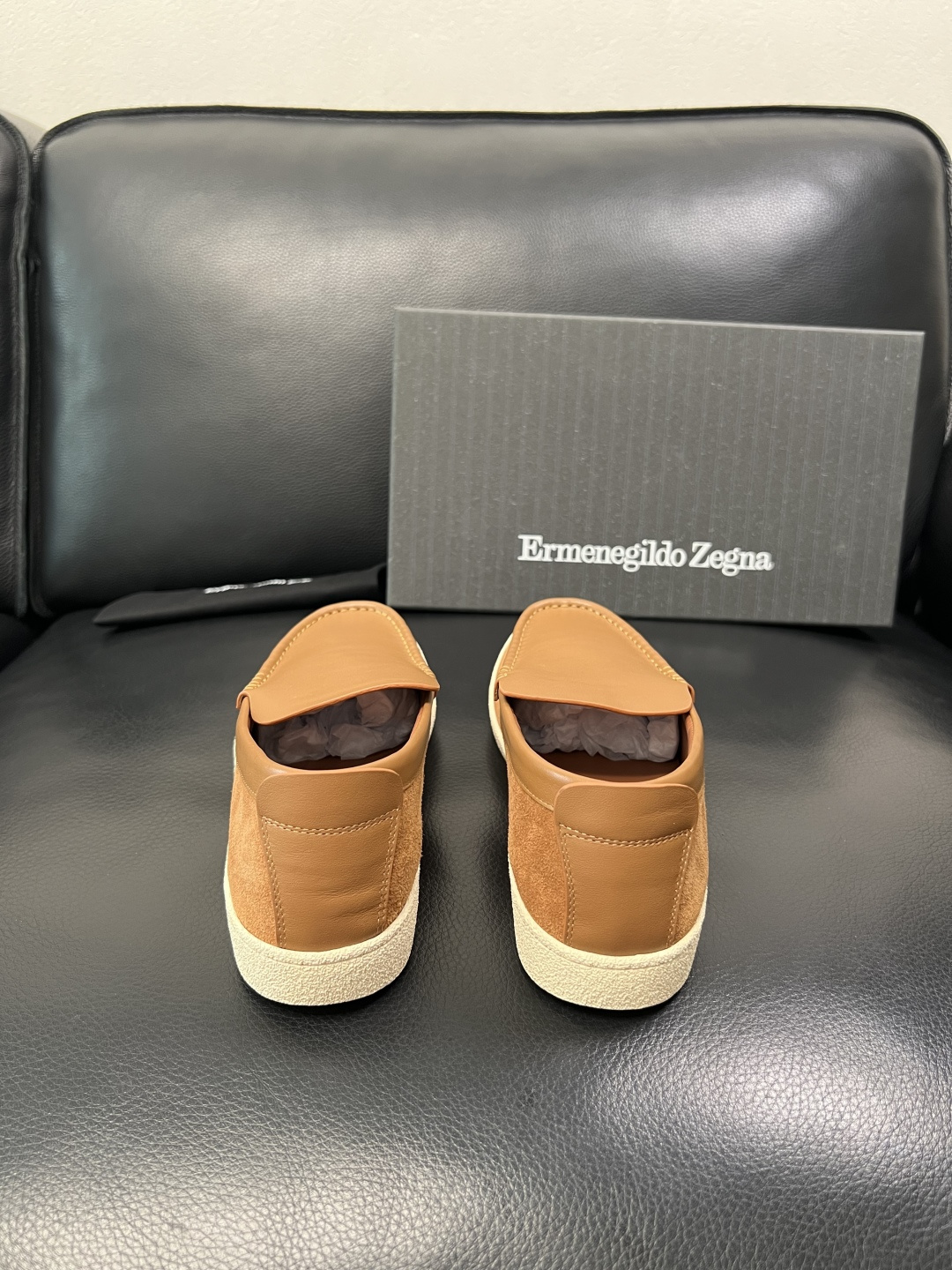 Zegna 高品质 顶级工艺品 杰尼亚 专柜新款原厂配置，意大利进口牛皮面料，进口牛里垫，透气舒适，鞋底