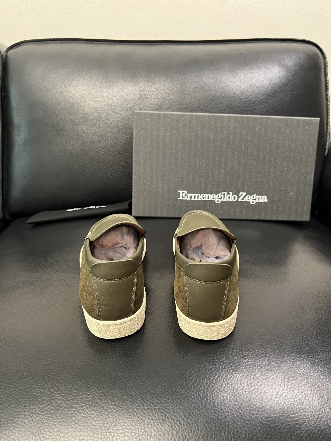 Zegna 高品质 顶级工艺品 杰尼亚 专柜新款原厂配置，意大利进口牛皮面料，进口牛里垫，透气舒适，鞋底