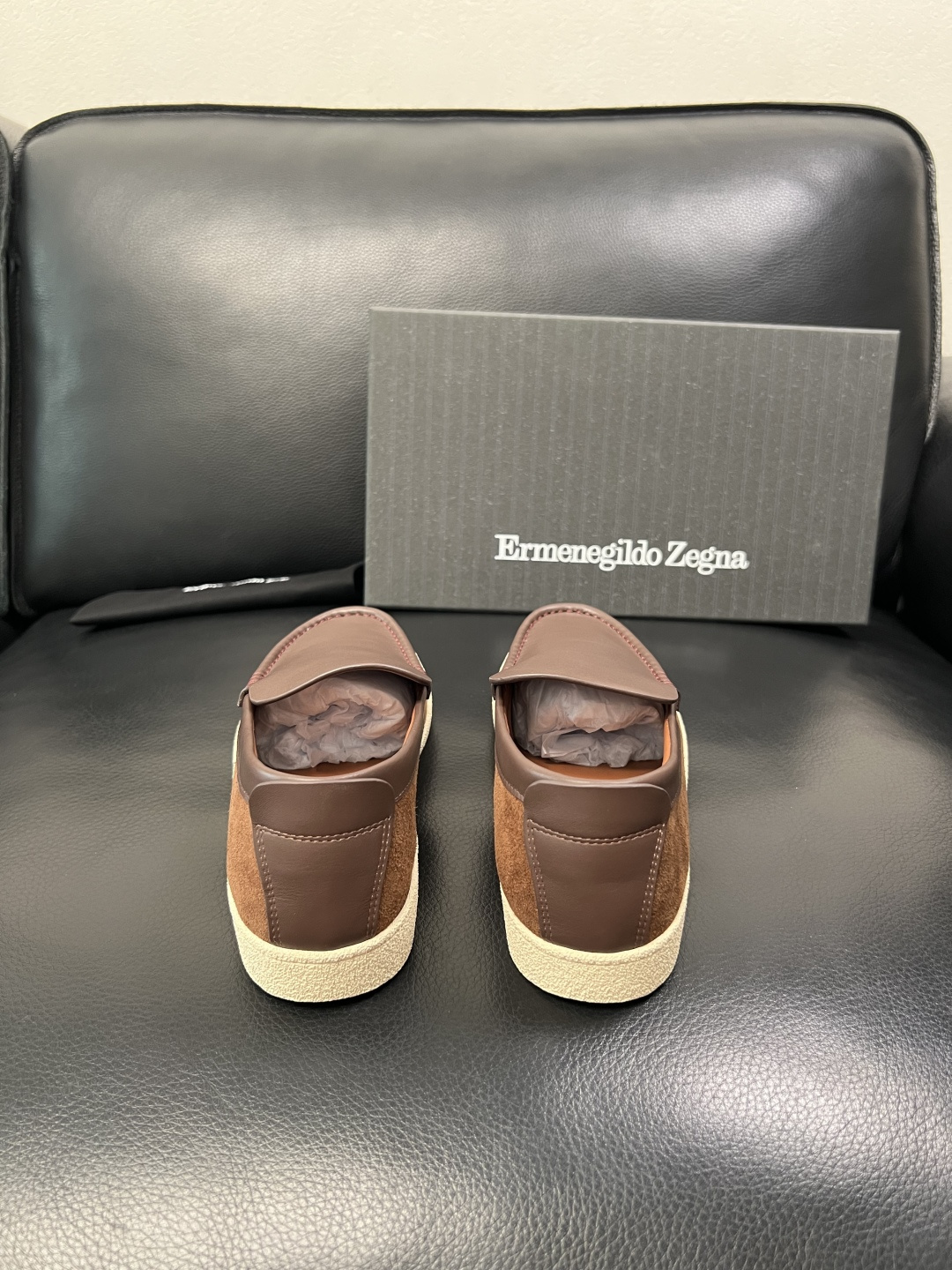 Zegna 高品质 顶级工艺品 杰尼亚 专柜新款原厂配置，意大利进口牛皮面料，进口牛里垫，透气舒适，鞋底