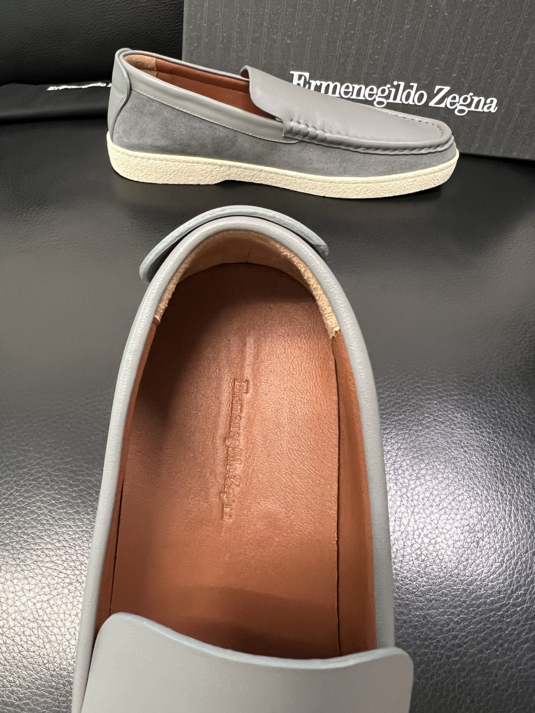 Zegna 高品质 顶级工艺品 杰尼亚 专柜新款原厂配置，意大利进口牛皮面料，进口牛里垫，透气舒适，鞋底