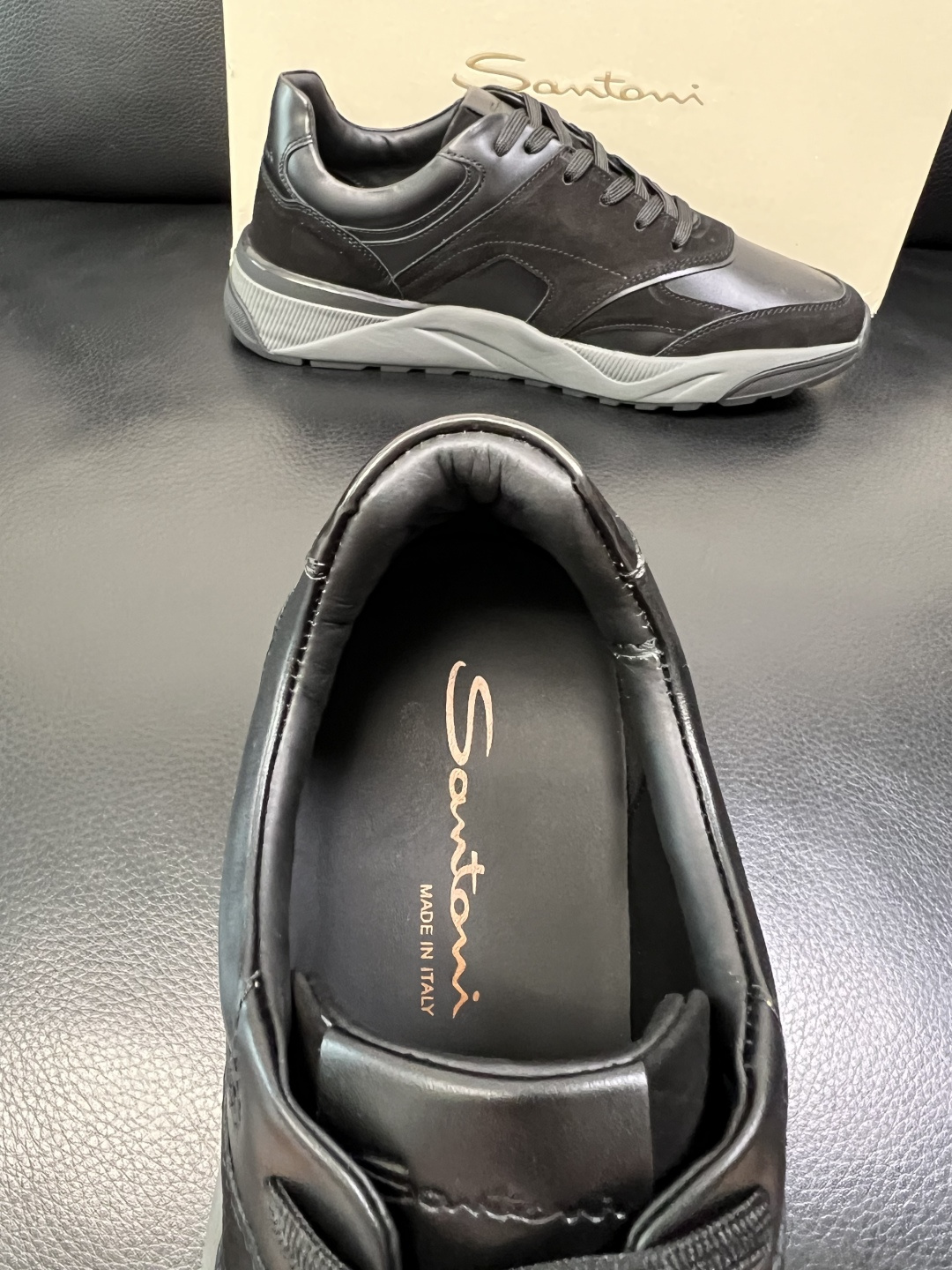 ⚠️只换码不退⚠️ Santoni 高品质 圣东尼 顶级工艺品 专柜新品同步，鞋面意大利进口牛皮拼布面料