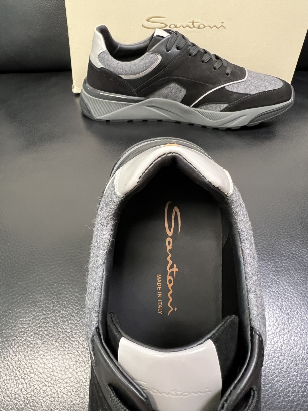 ⚠️只换码不退⚠️ Santoni 高品质 圣东尼 顶级工艺品 专柜新品同步，鞋面意大利进口牛皮拼布面料