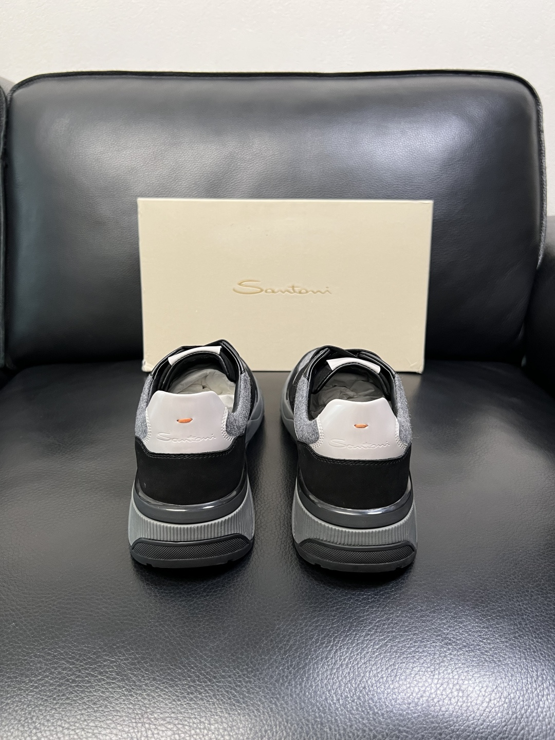 ⚠️只换码不退⚠️ Santoni 高品质 圣东尼 顶级工艺品 专柜新品同步，鞋面意大利进口牛皮拼布面料